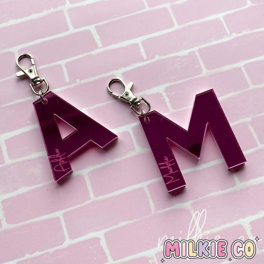 Luxe Alphabet Keyring