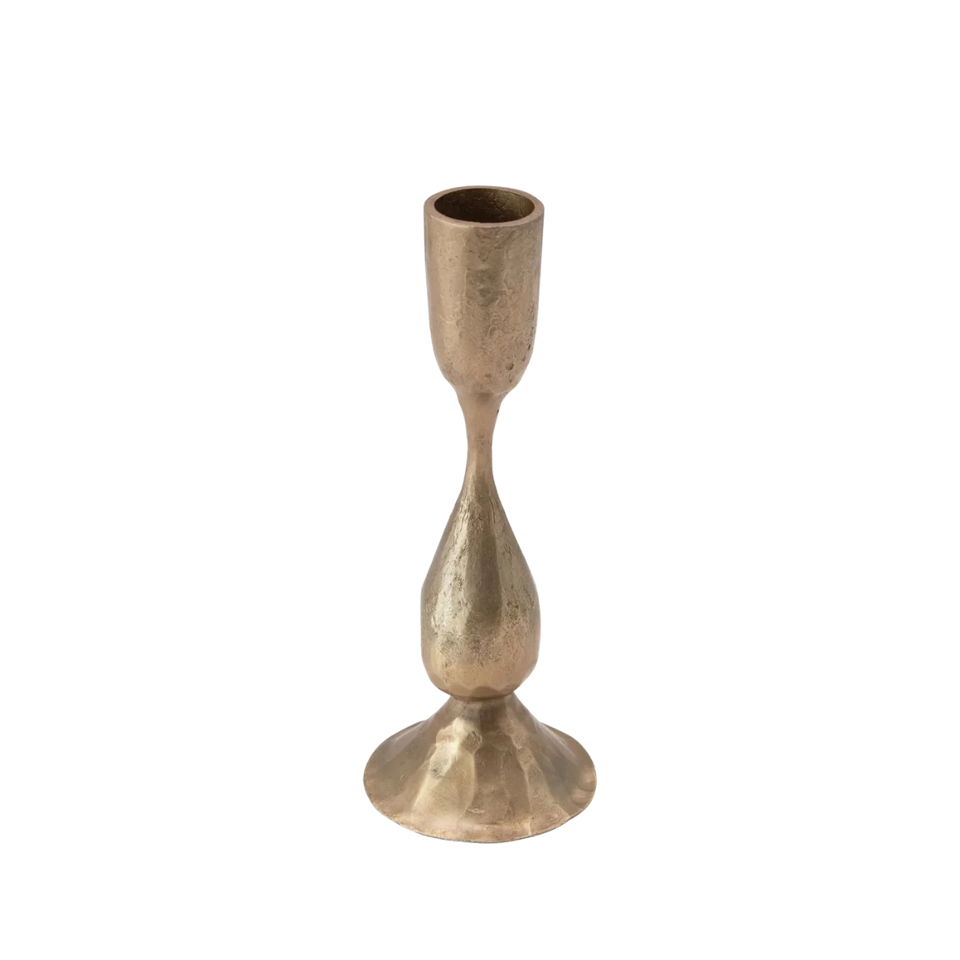 Hand Forged Gold Taper Candle Holder