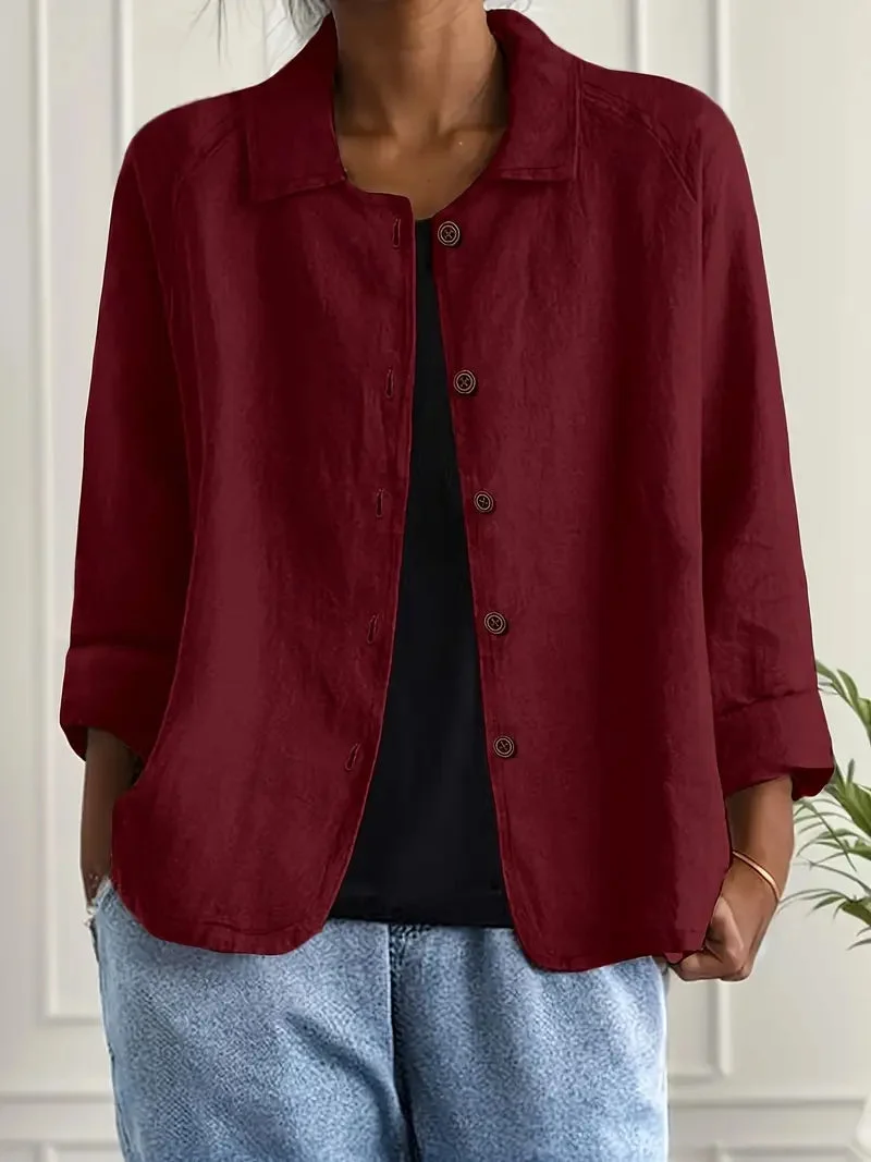 Women��s Lightweight Button Front Jacket Casual Summer Style