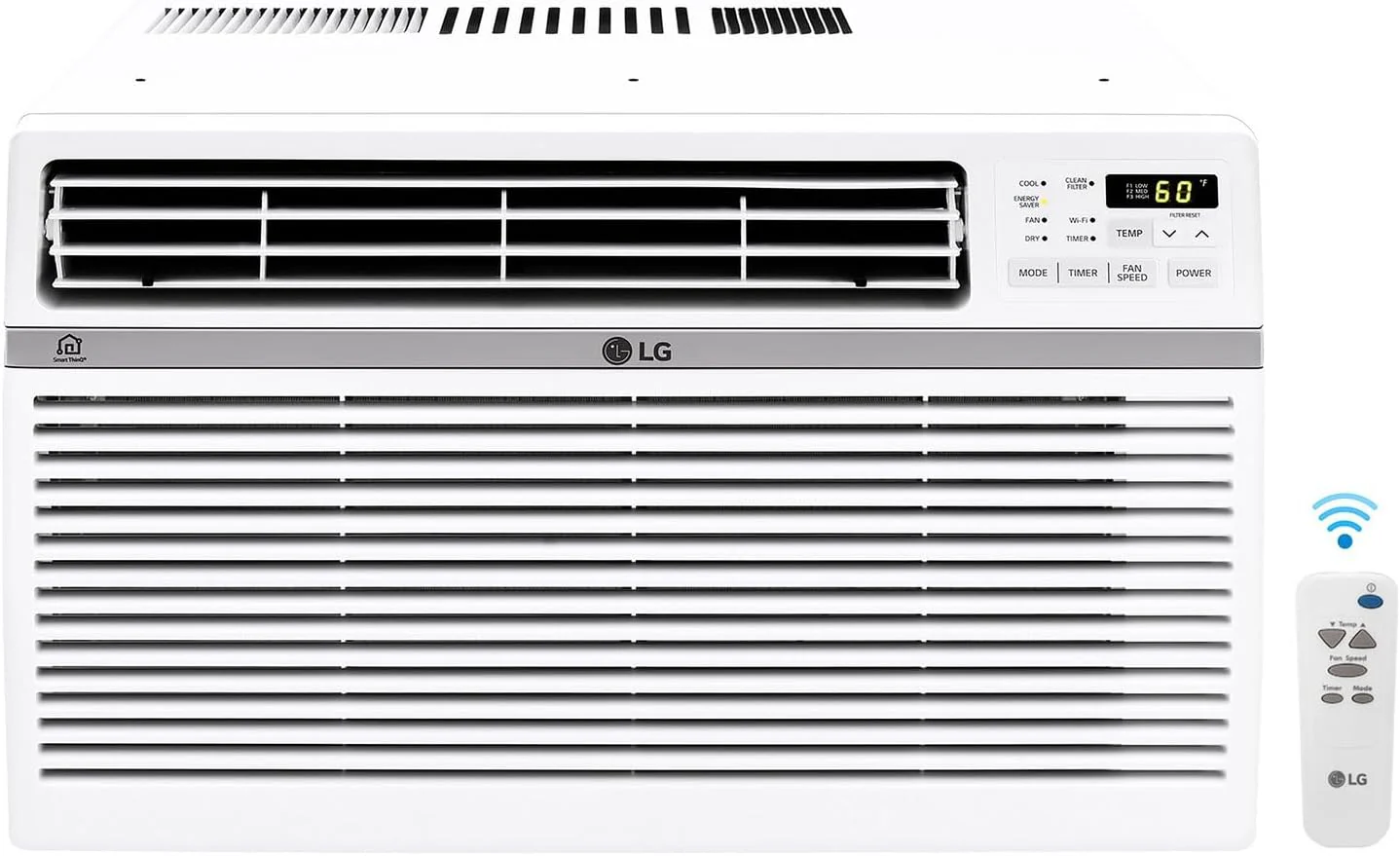 LG 6,000 BTU Window Air Conditioner, 115V, Cools 250 Sq.Ft. for Bedroom, Den
