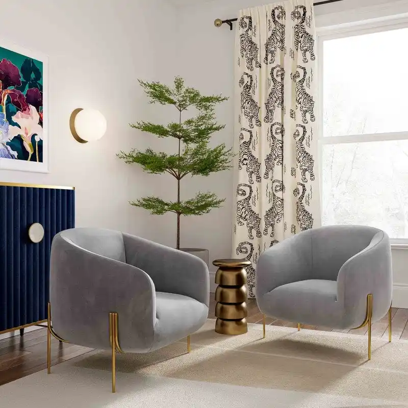 Kandra Velvet Accent Chair