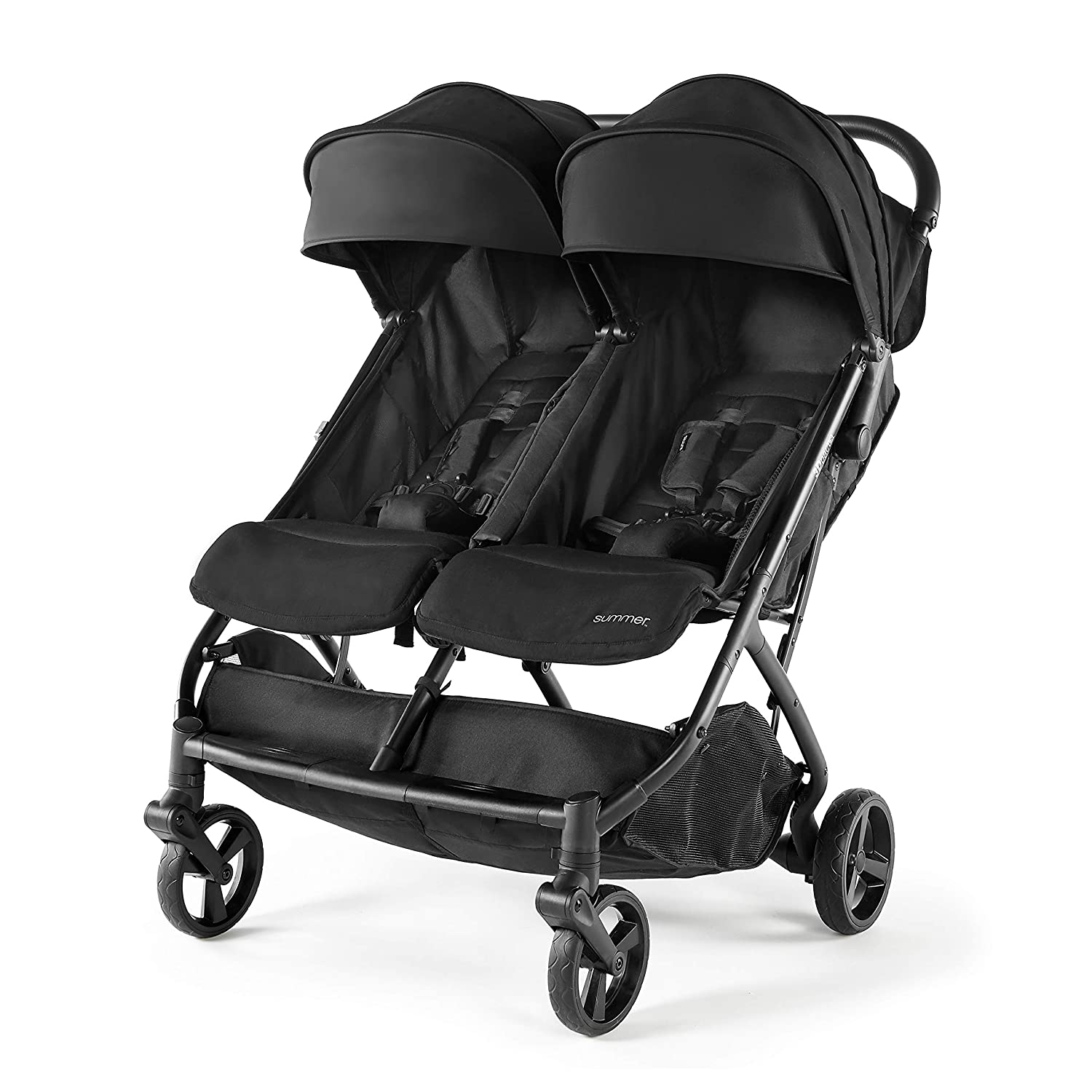 3Dpac CS+ Double Stroller Black ?C Car Seat Compatible Baby Stroller ?C Lightweight Stroller with Convenient One-Hand Fold
