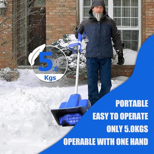 Pala per la rimozione della Neve, Pala elettrica da Neve da 1200 W con 2 batterie, spazzaneve Senza Fili con direzione Regolabile, spazzaneve con Distanza di Lancio di 8 m, spazzaneve elettr : Amazon.it: Giardino e giardinaggio
