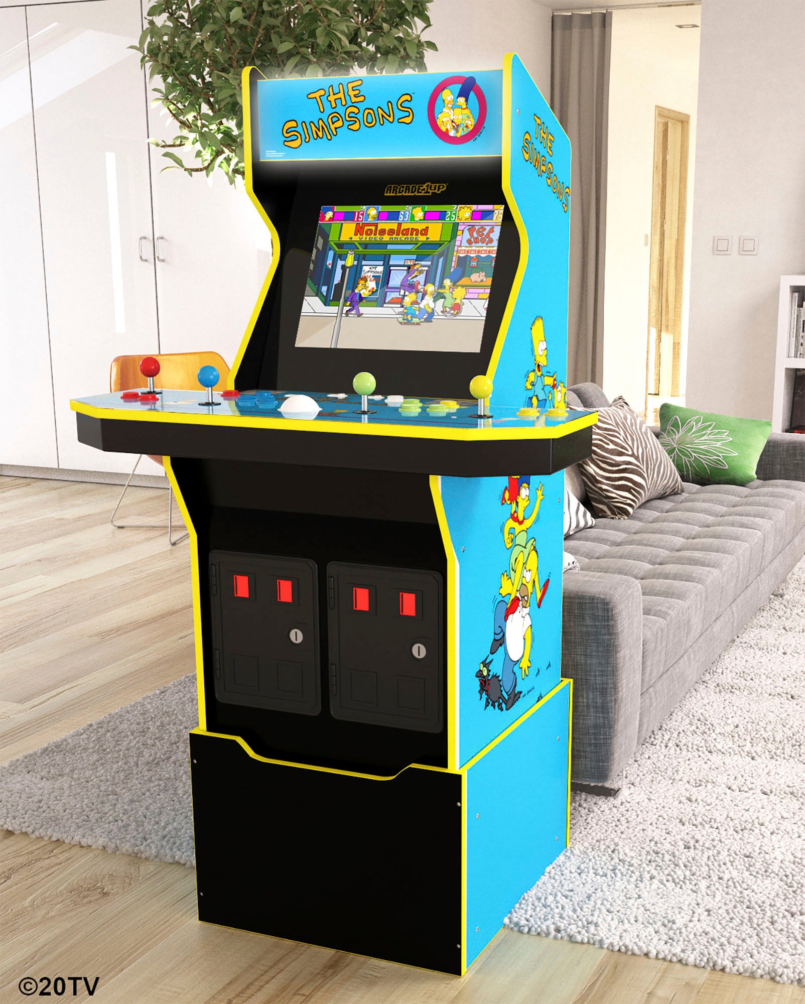 Arcade1Up &ndash; The Simpsons 30th Edition Arcade with Stool and Tin &ndash; Multi