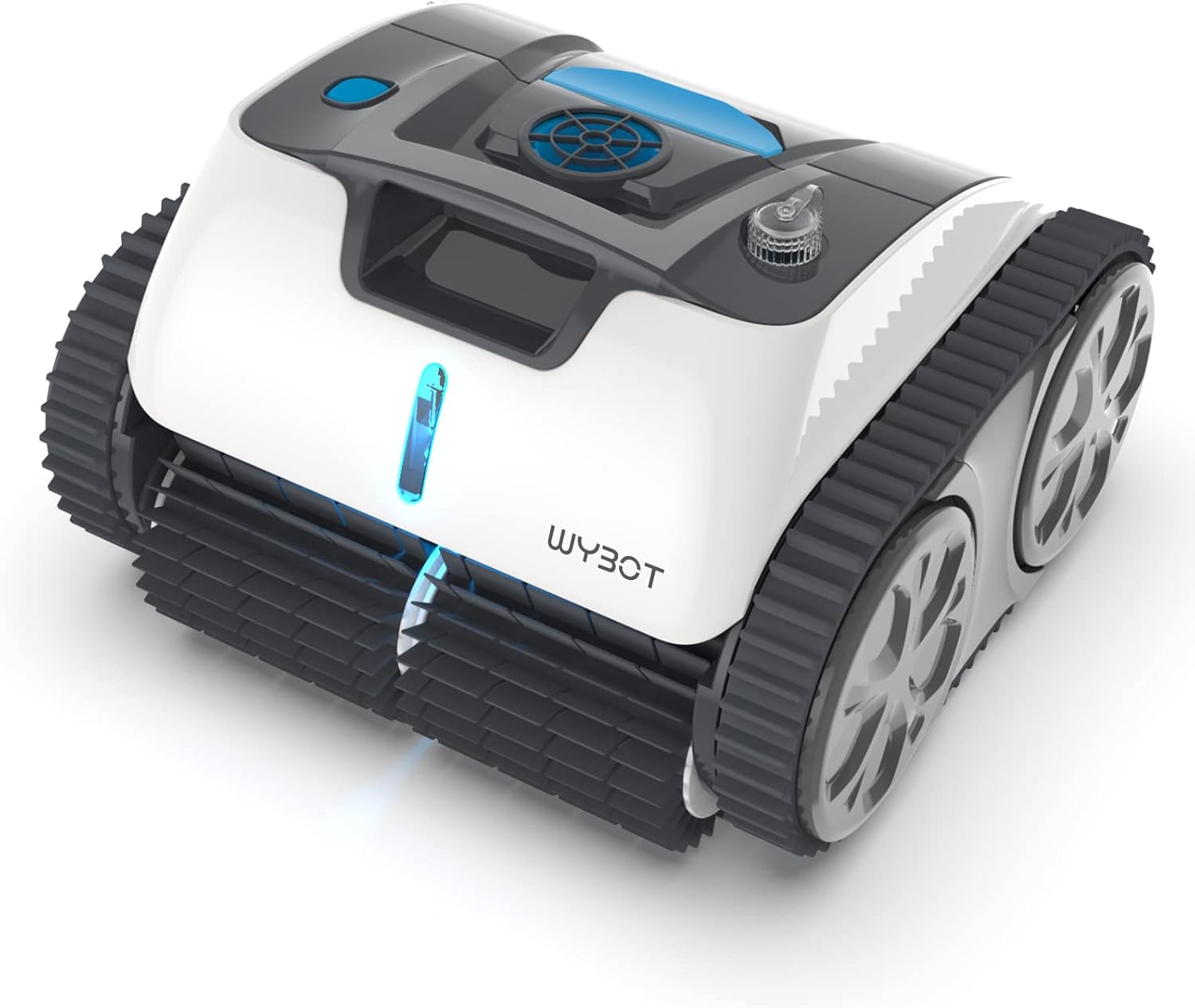 WYBOT Robot de Piscine sans Fil pour 110mins, Nettoyage Automatique du Sol, Ligne d'eau et des Murs, avec Planification D'itinéraire, Charge Rapide, pour Piscines Hors Sol ou Enterrées Jusqu'à 120 ㎡