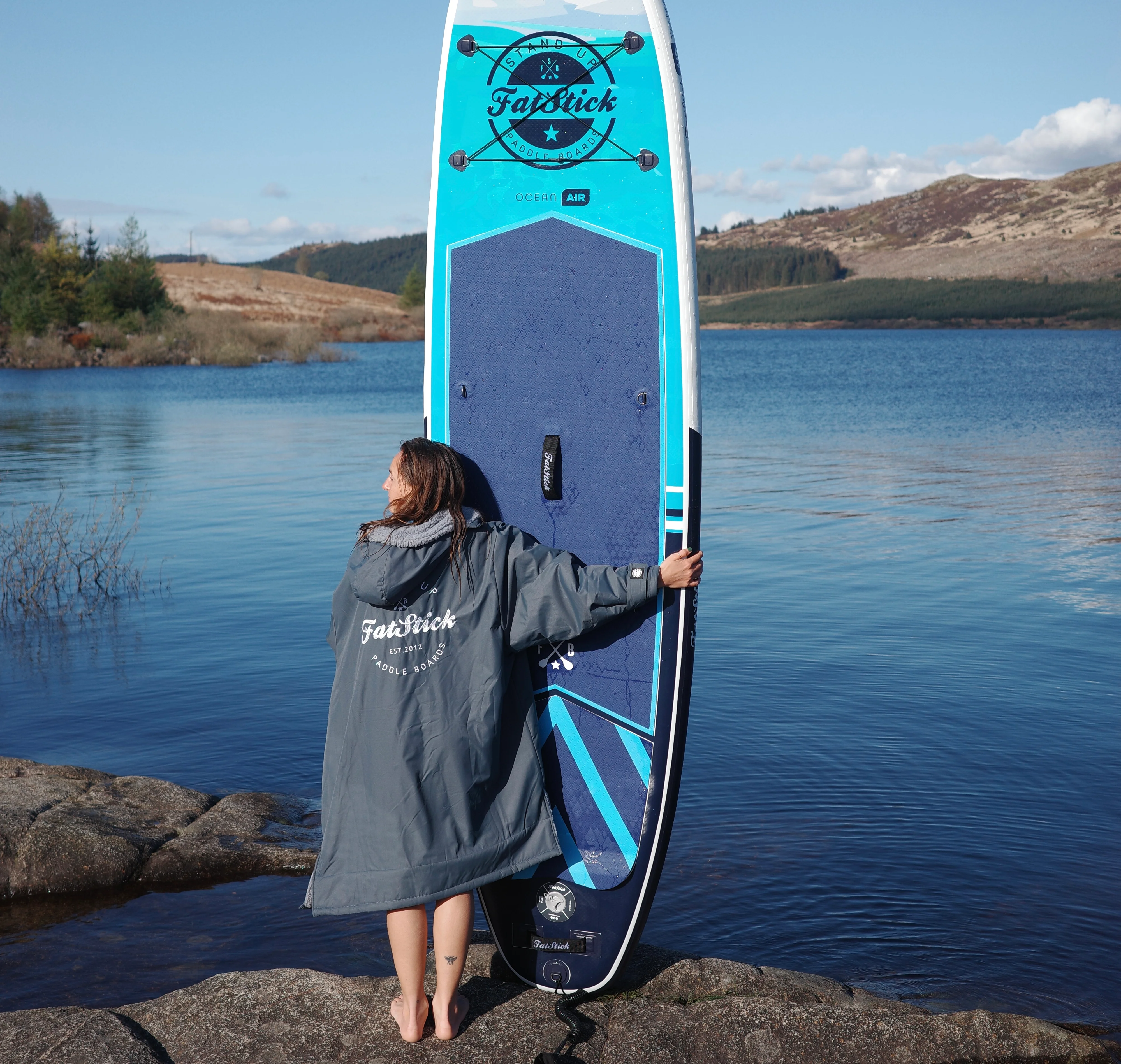 FREE BEANIE | Recycled Fleece Changing Robe “FatWrap�?| Waterproof |Beach | Swimming | Surfing | Coat