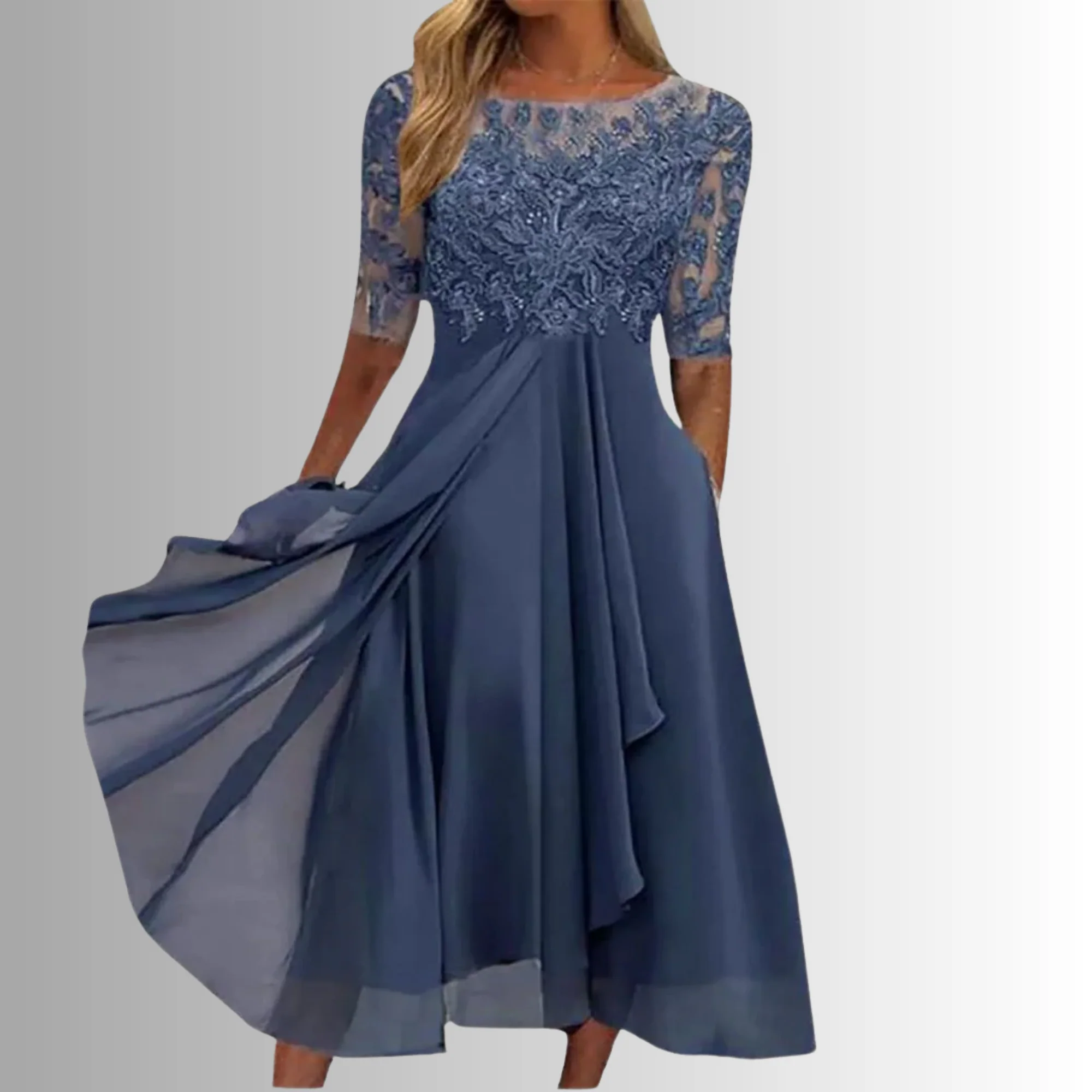 Womena??s Elegant Lace Dress Soft Layered Skirt for Special Occasions