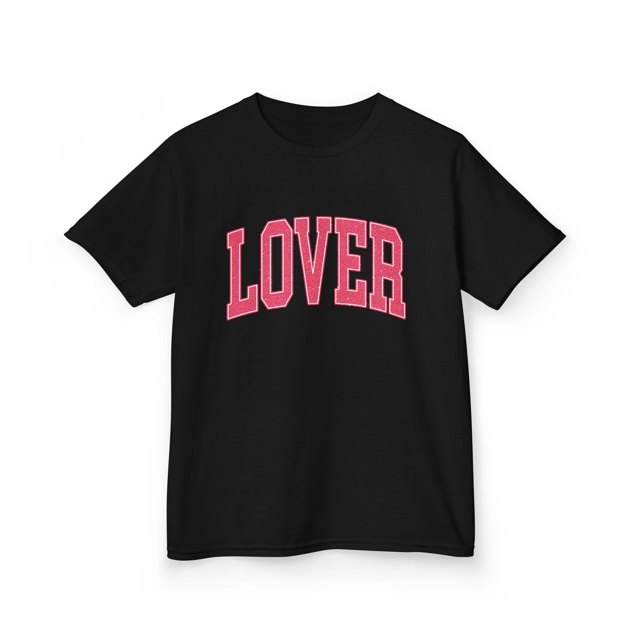 Lover Pink Arch Text Kids Tee | Valentine Kids Shirt