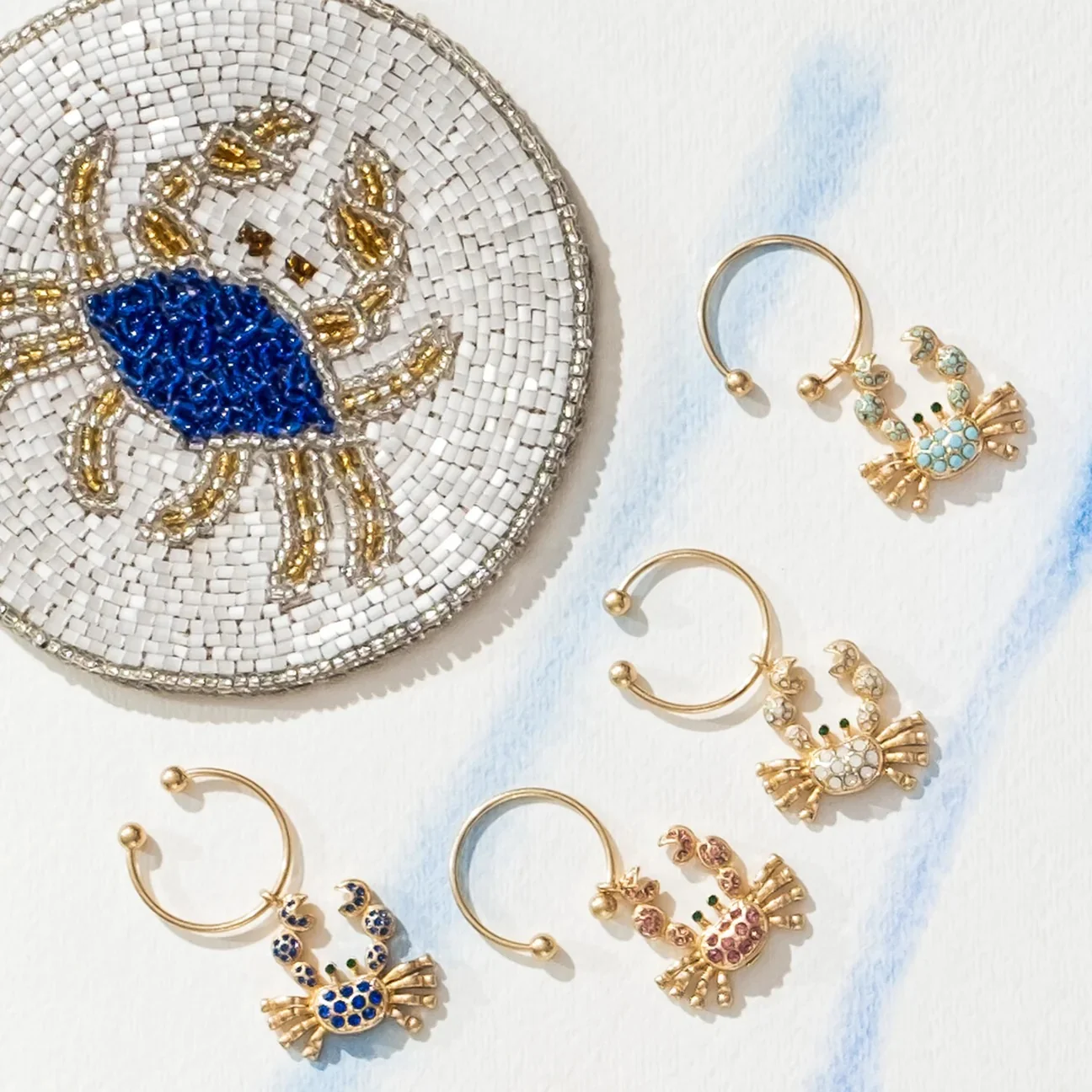 Crab Wine Charms