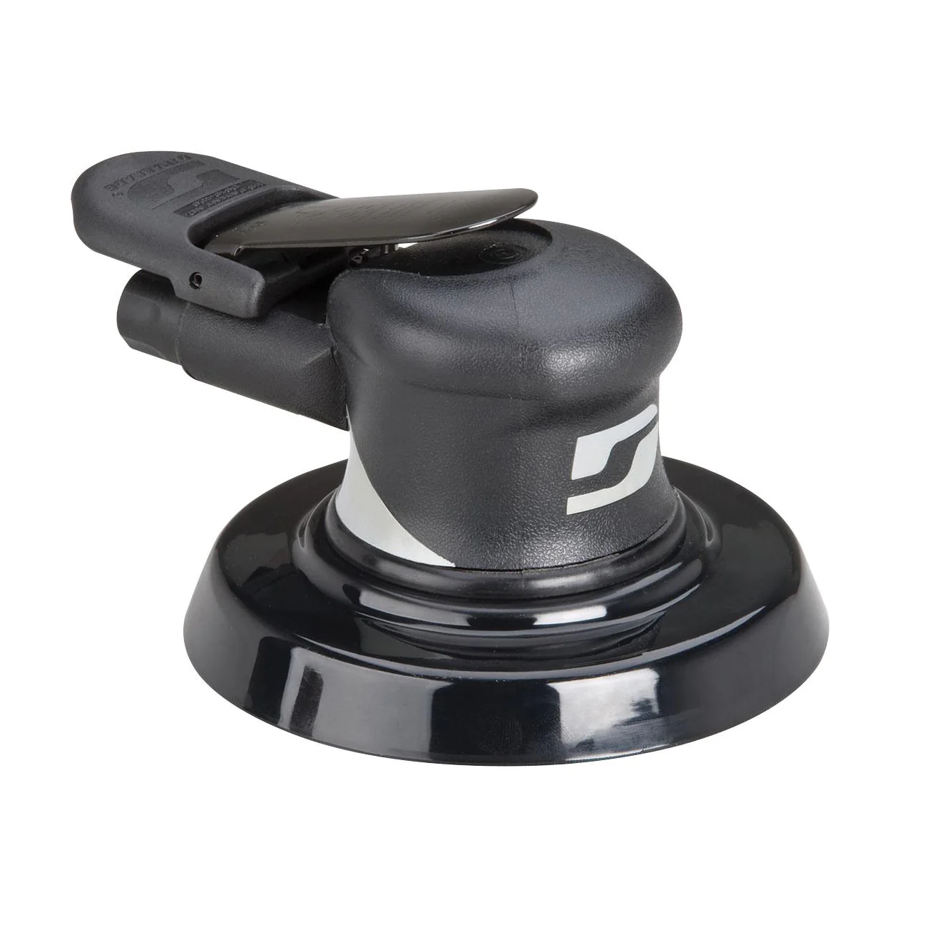 Dynabrade Silver Supreme 57582  ~  5 Inch Diameter Wet Dynorbital Supreme Random Orbital Sander Basic .24 Hp 10000 Rpm 3/32 Inch Diameter Orbit Rear Exhaust 5/16 Inch-24 Spindle Thread