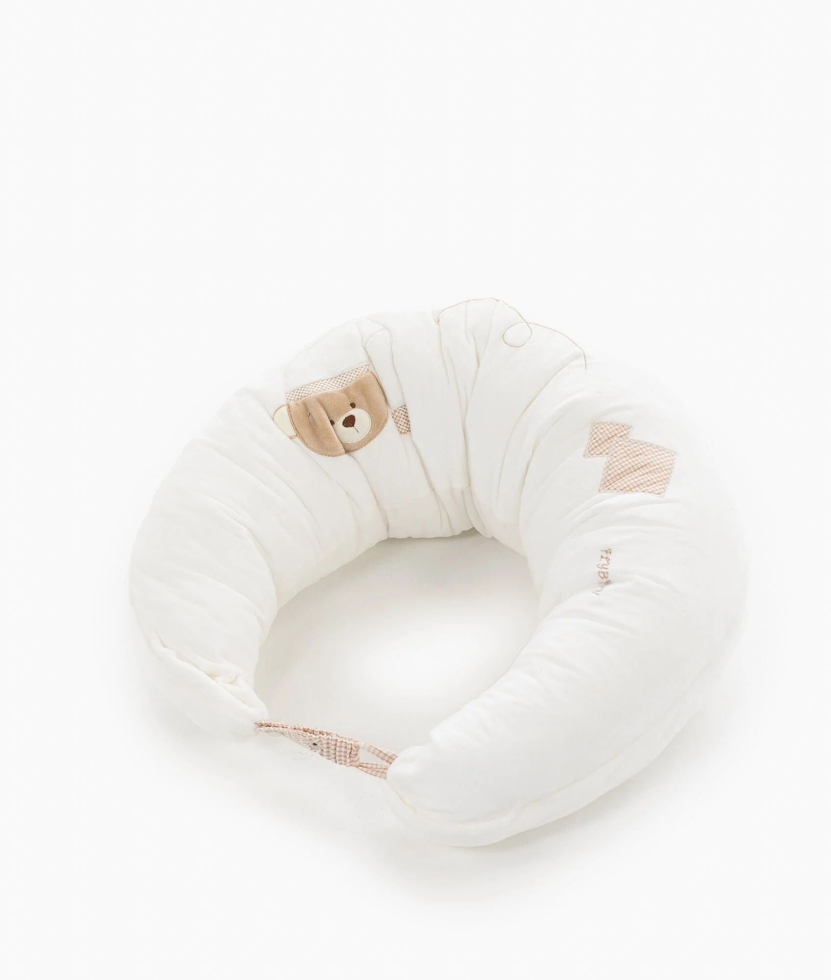 5 in 1 Nursing & Lounge Pillow | White & Beige