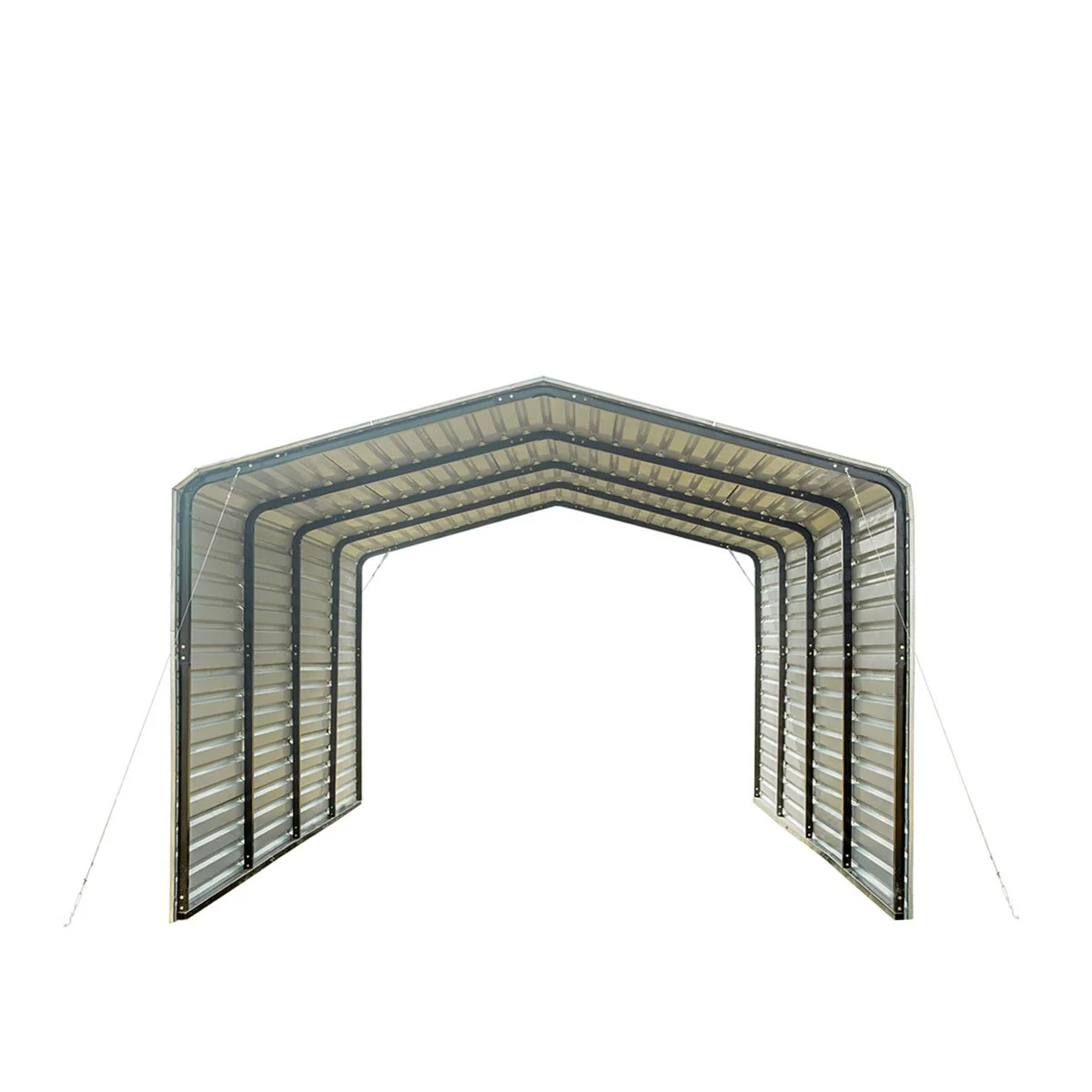 CP1220F 12' x 20' All-Steel Carport with Enclosed Sides