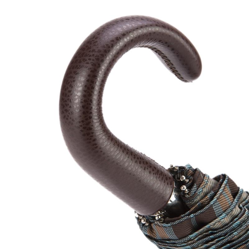 Leather Handle Classic Folding Umbrella