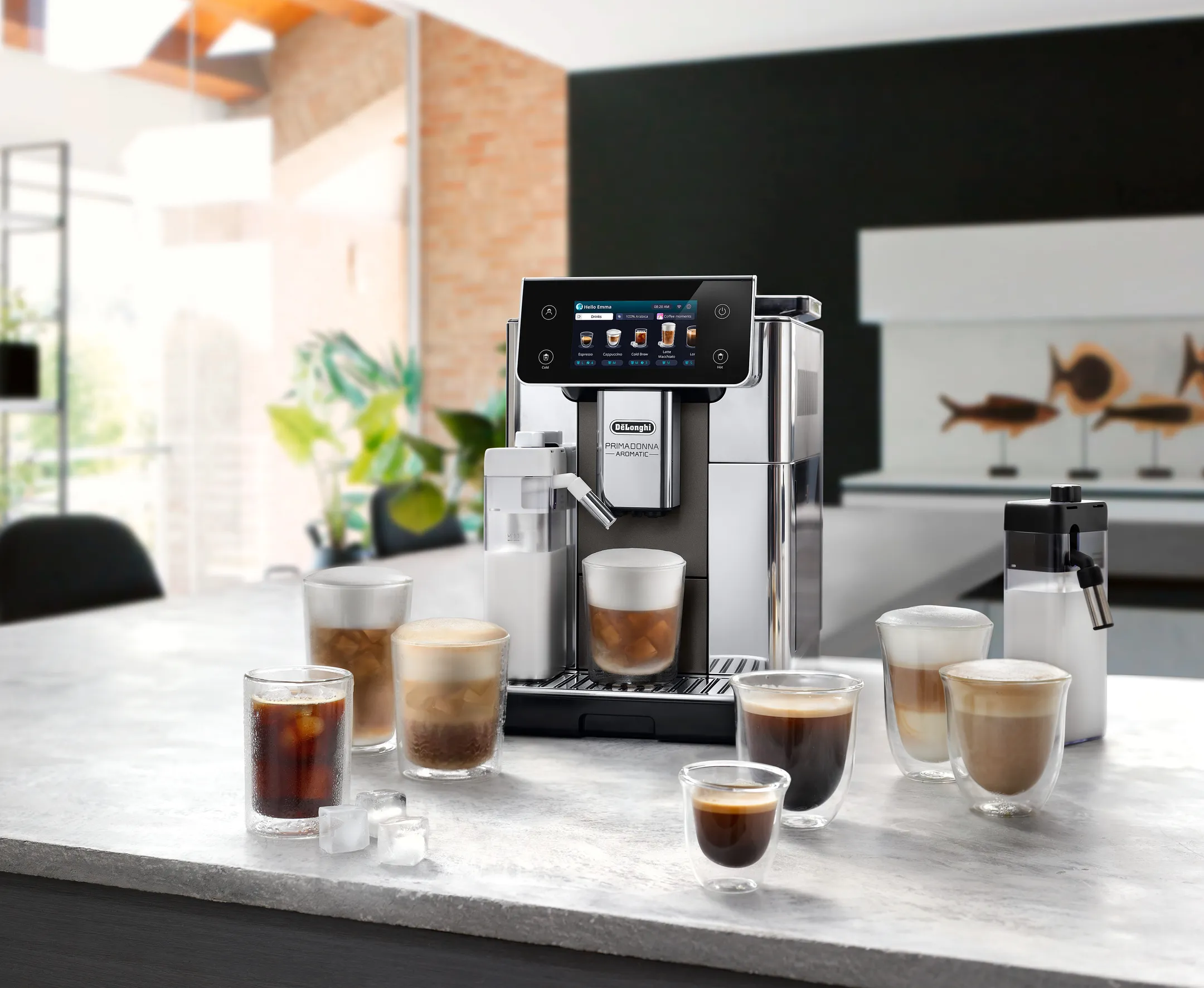 De'Longhi Volautomatische espressomachine PrimaDonna Aromatic + Cold Brew + Melkreservoir ECAM630.75.TSM