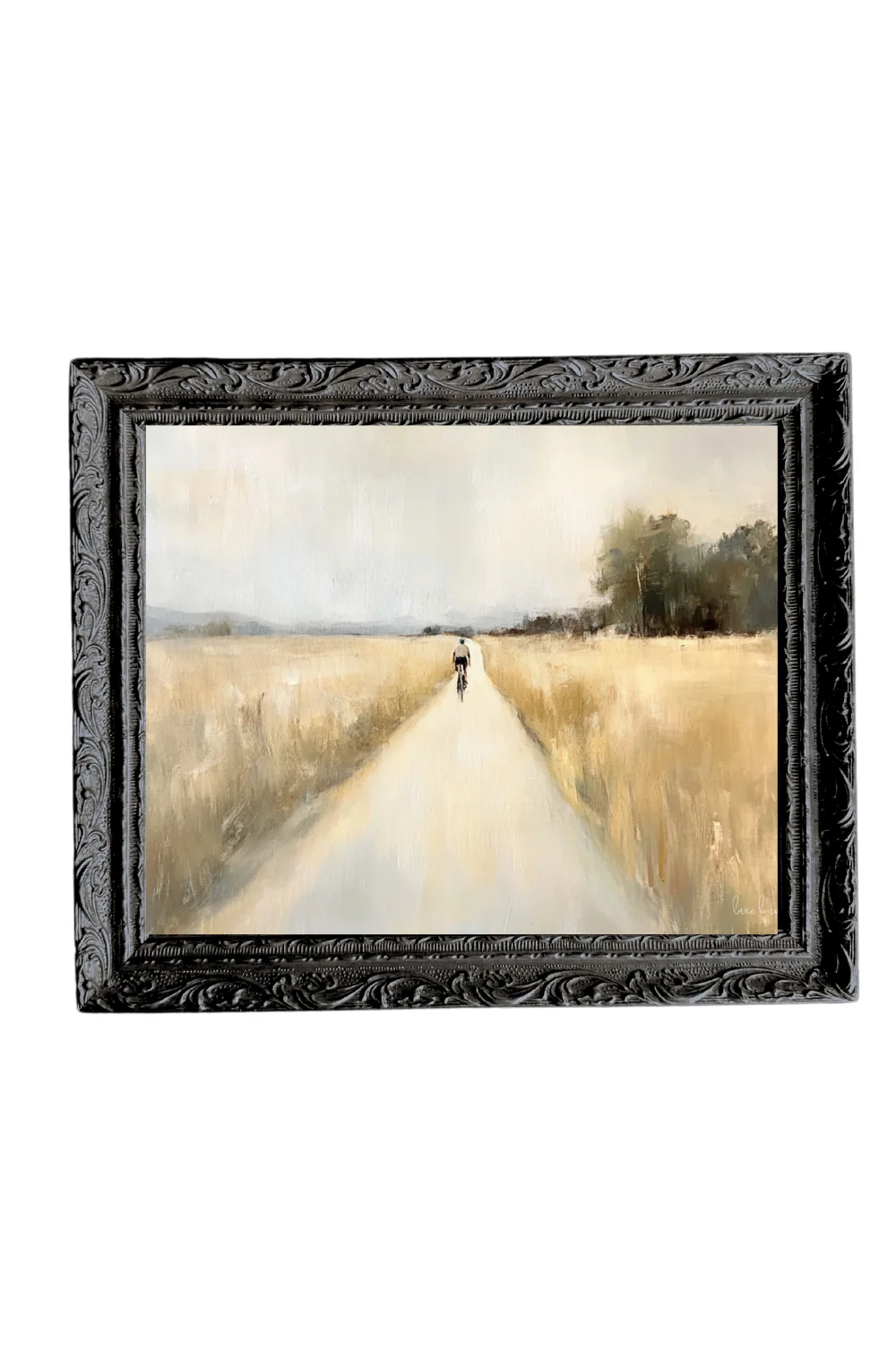 Fall Field Walk | French Black Mould Framed Art