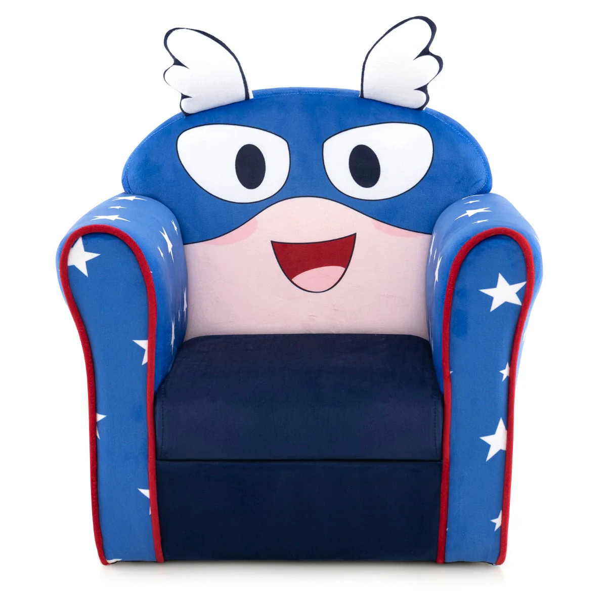 Poltroncina in Velluto con Struttura in Legno e Cuscinetti Antiscivolo per Bambini 0-5 Anni – Design Ali