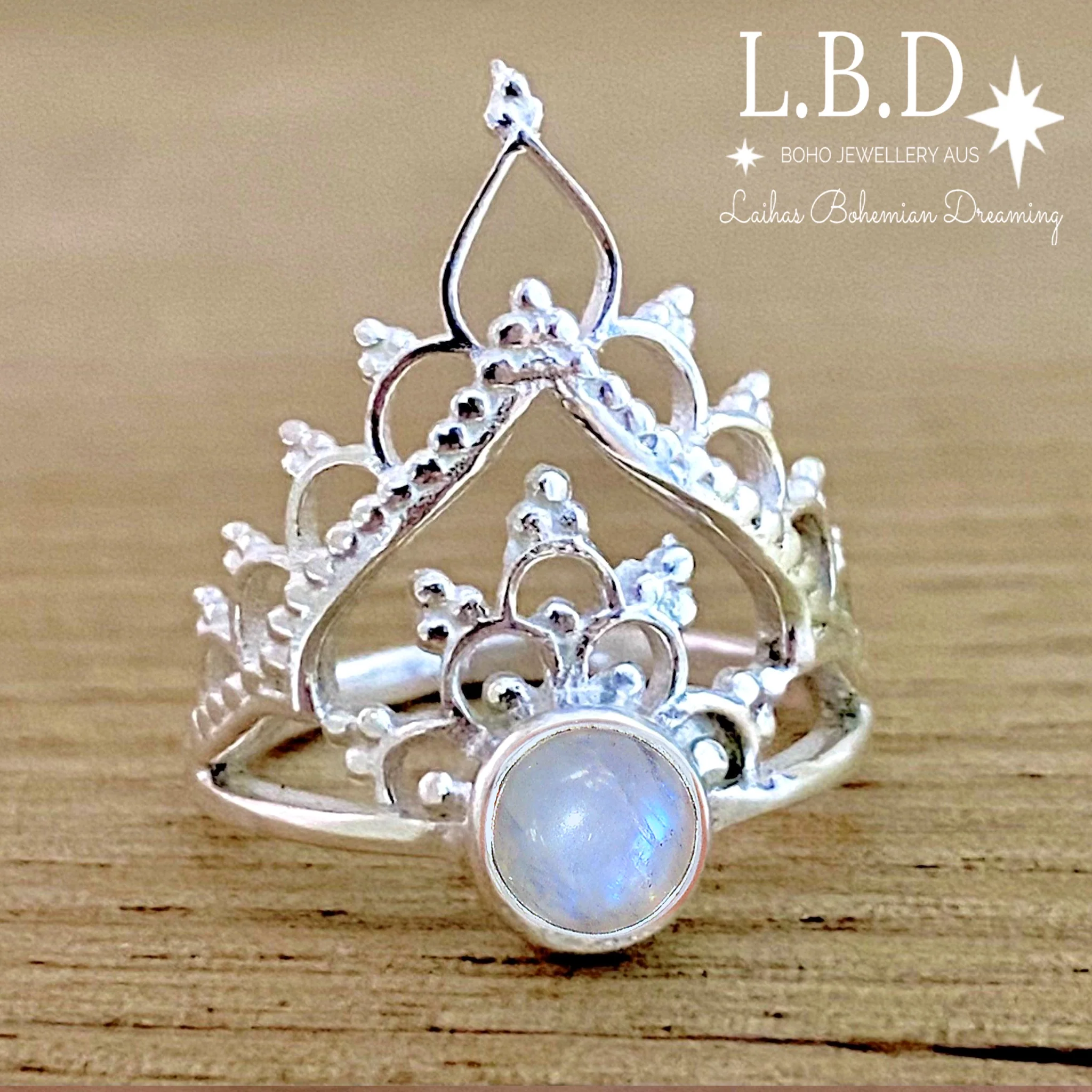Moonstone Ring -Temple In Spring