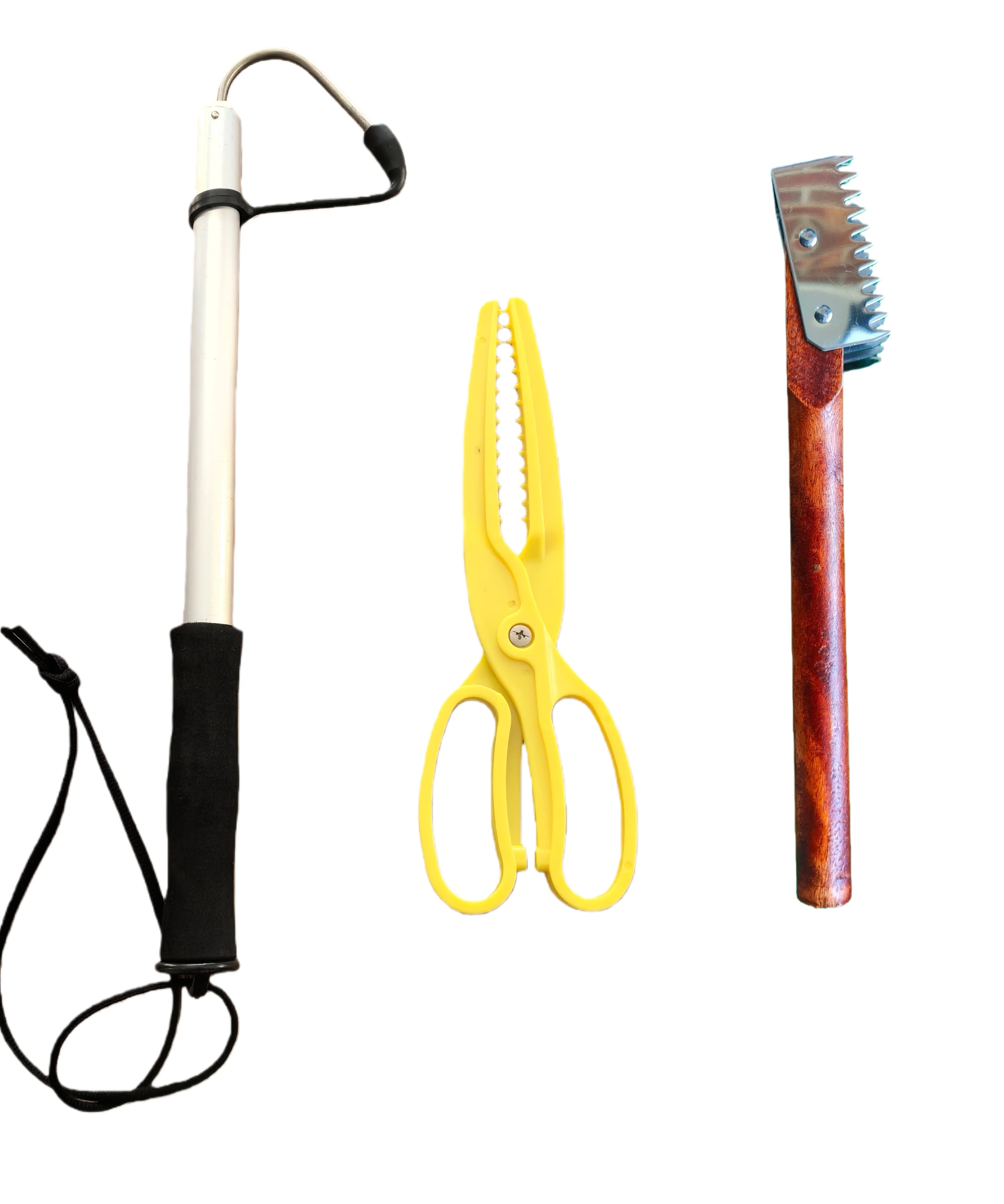 MASTERPRO 3-Piece Fishing Tool Set �C Telescopic Gaff 40�C90cm, Scissor Fish Gripper & Fish Scaler | Australian Waters