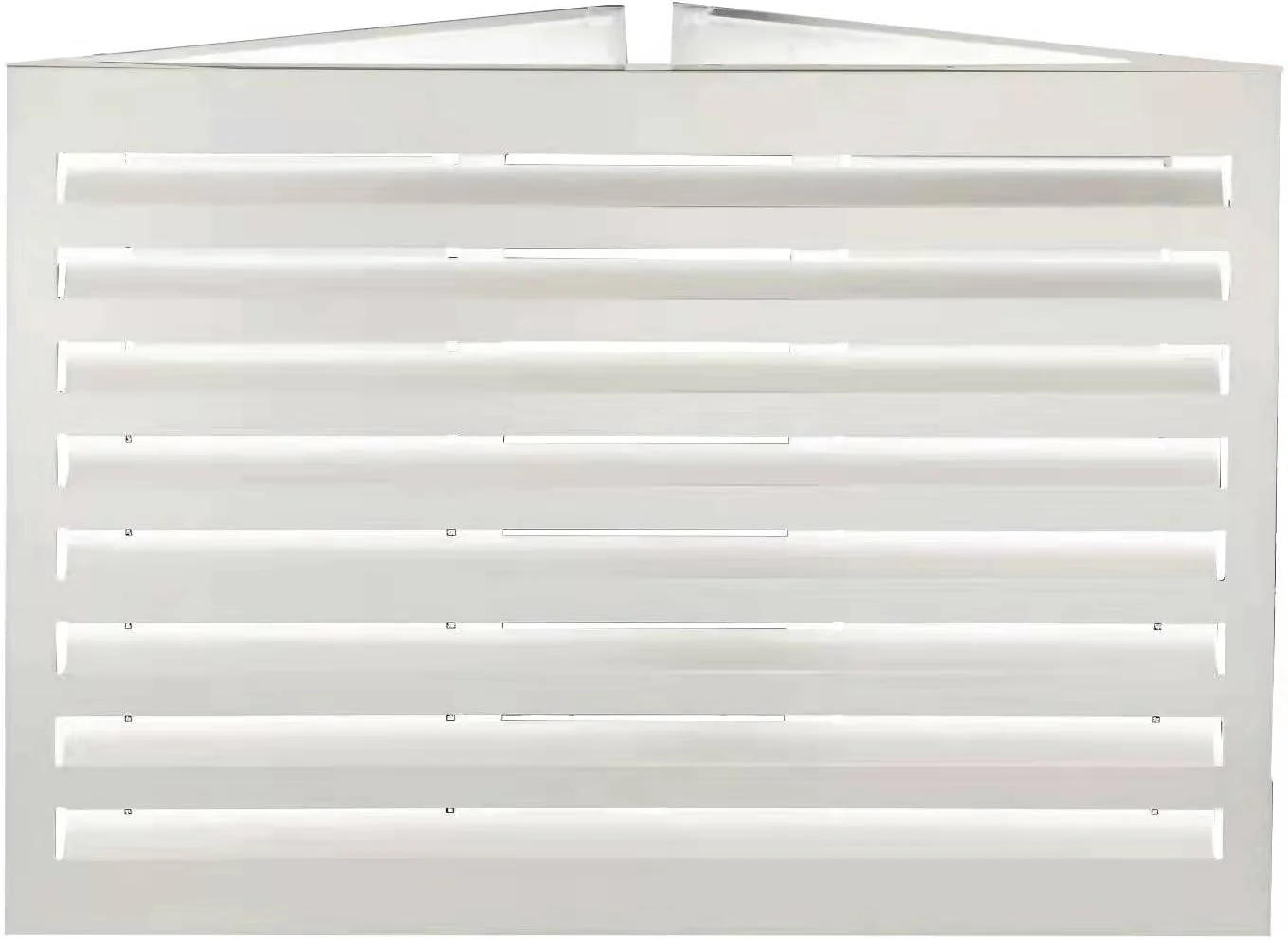 Qventi Abdeckung für Klimaanlage - Anthrazit/Grau - Aluminium - Schutzgitter - Verkleidung - Einfache Montage - Größe S - Außenmaße (LxBxH): 100 x 50 x 75 cm