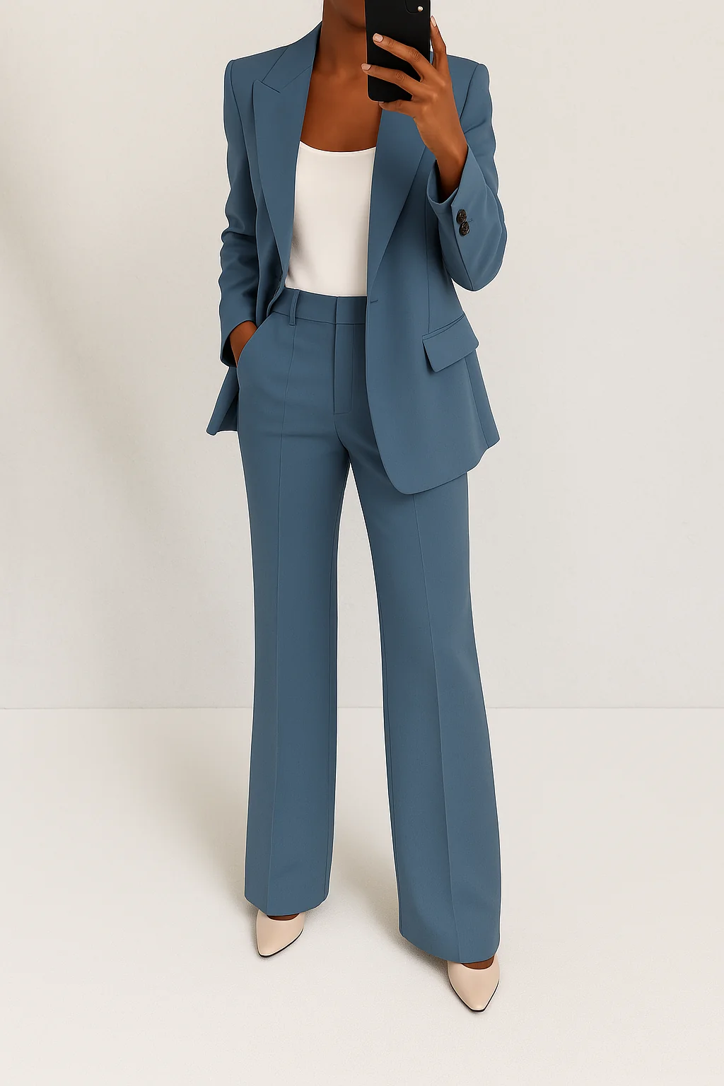 Women��s Tailored Suit Set Elegant Blazer and Trouser Combination