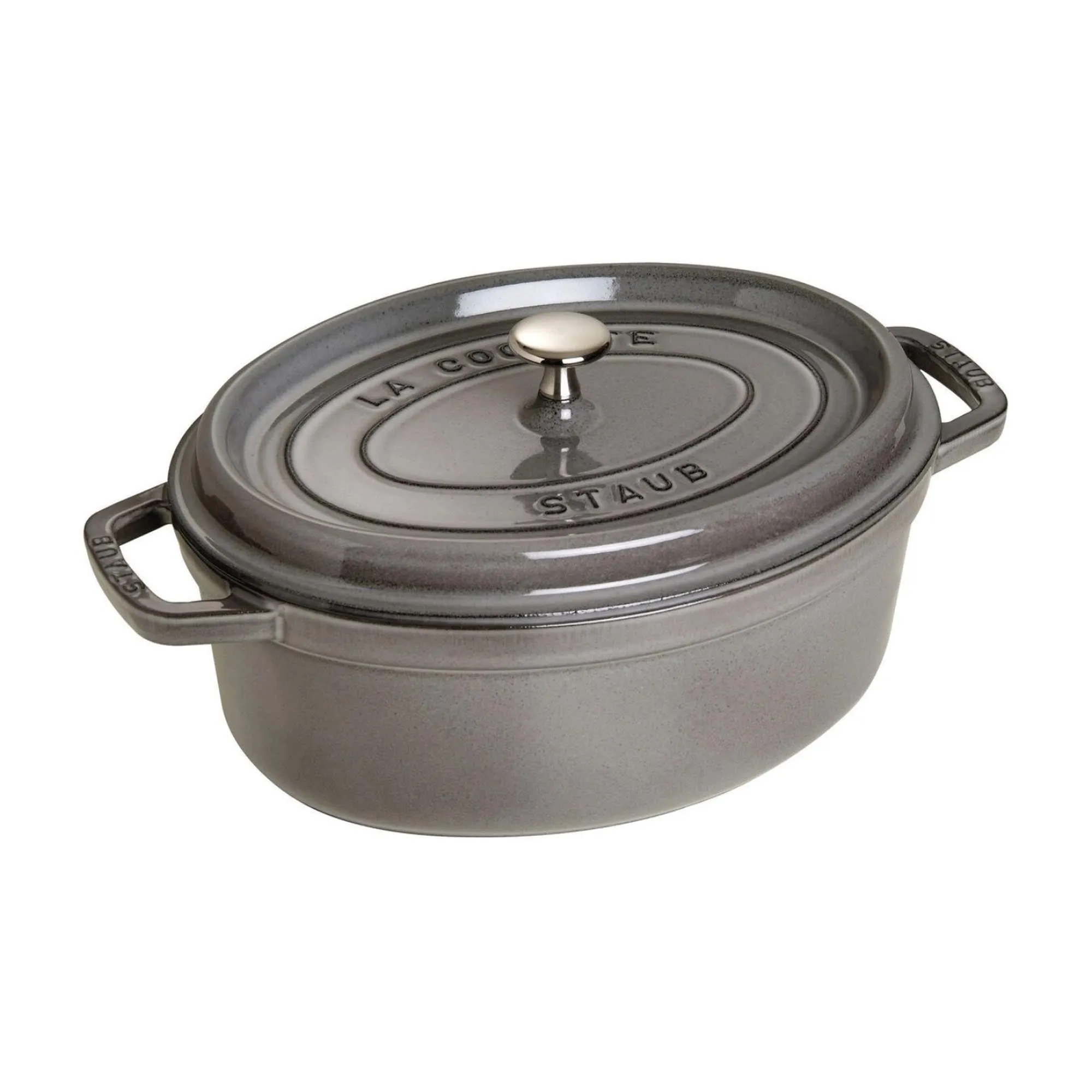 Cocotte 37 cm, ovale, Grigio Grafite, ghisa 8,0 l
