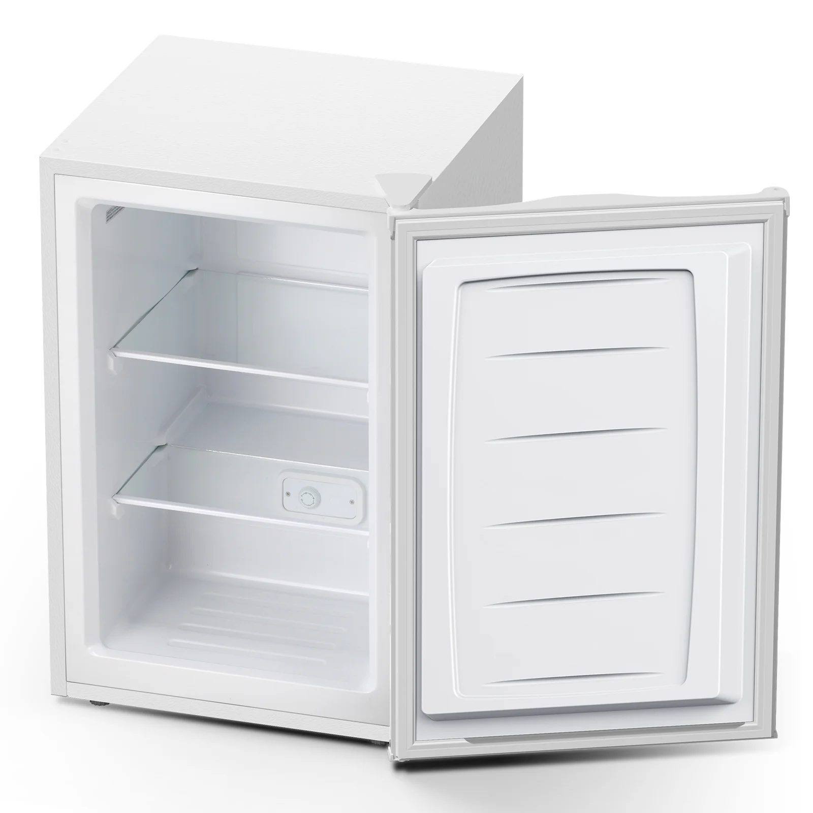 KNDKO 3.2Cu.ft Upright Freezer, Compact Freezer with Removable Shelves, Adjustable Thermostat for Home/Kitchen/Office, SILVER