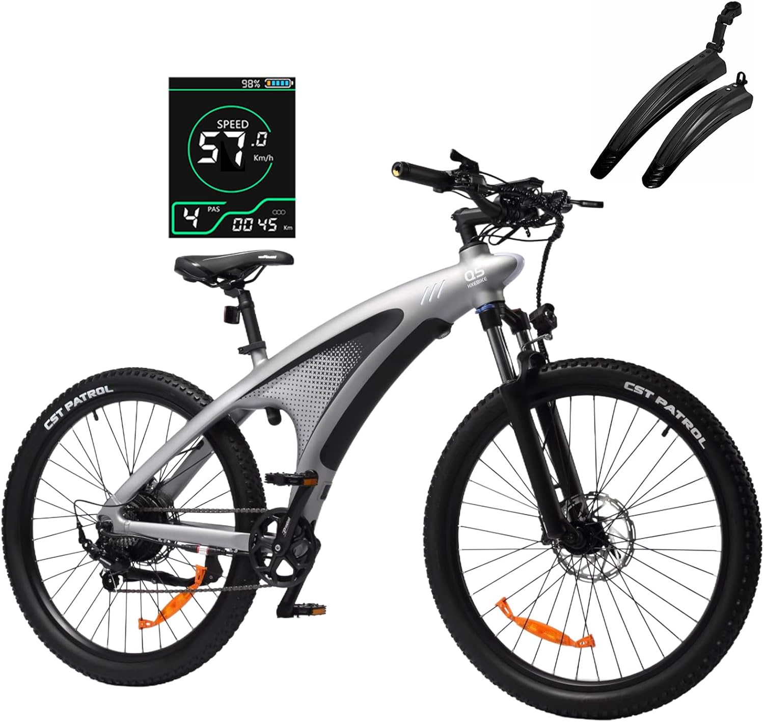 HX Q5 Bicicleta Eléctrica Montaña para Adultos con Carga rápida 48V 20AH Batería Extraíble,27.5
