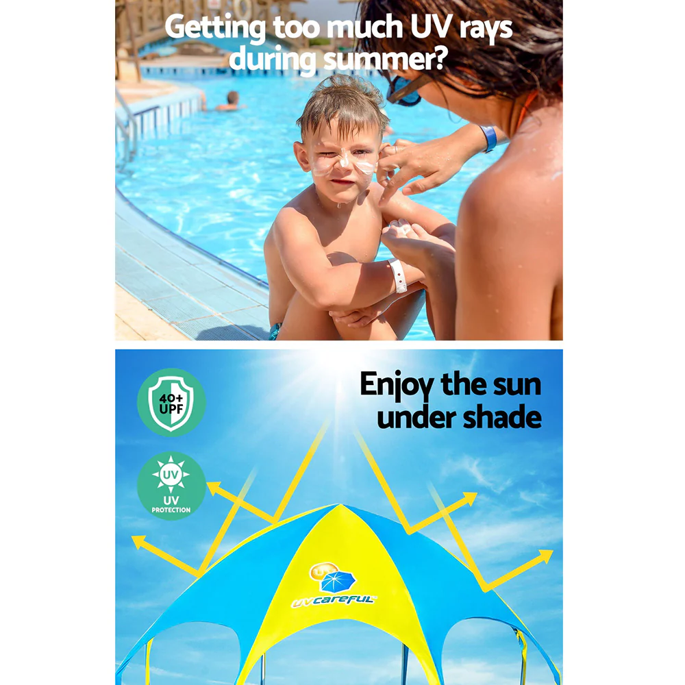 UPF 40+ Kids Pool Canopy 244x51cm Steel Frame Bestway