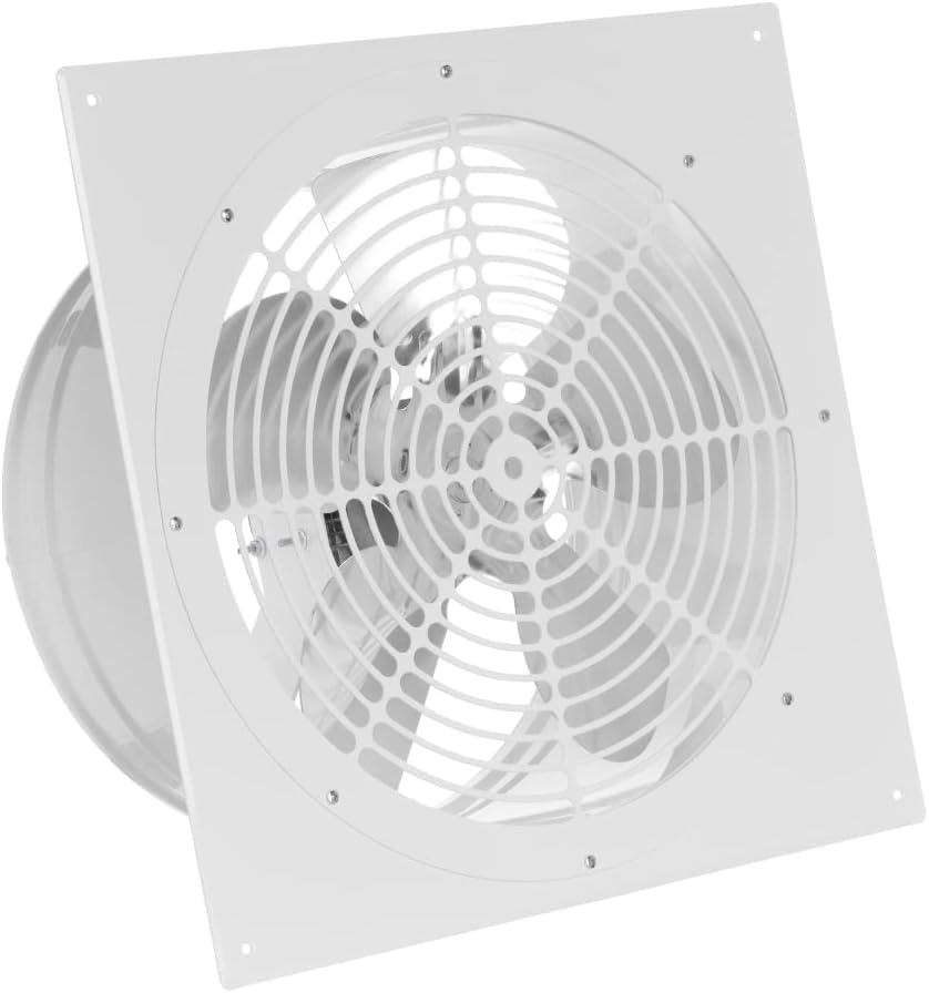 Ø 315mm Wand befestigter Abluftventilator Rohrlüfter Wand Niederdruck Ventilator Wandflansch Zu-Abluft Ø 315mm Weiß metall