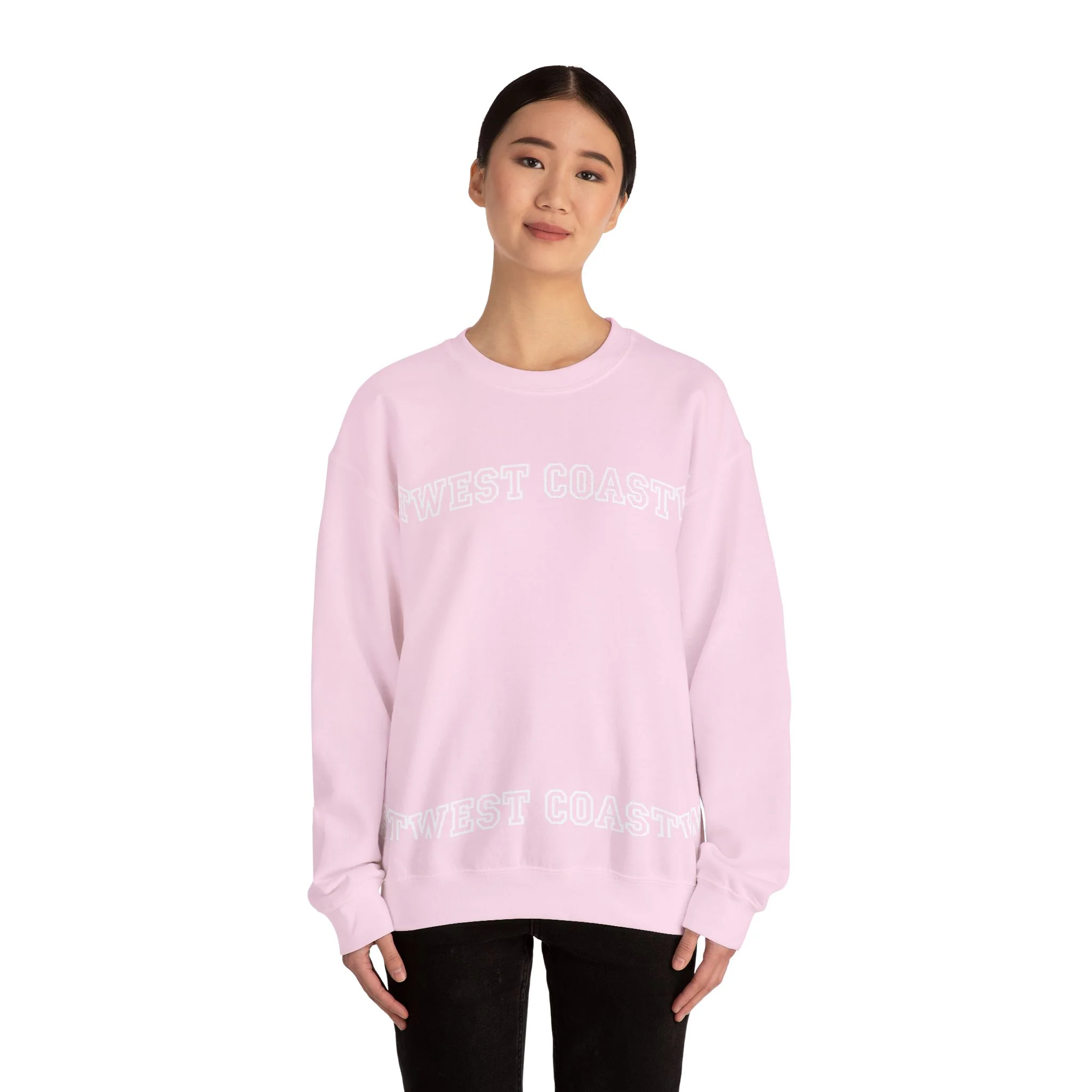 West Coast Crewneck Sweatshirt - Classic Arched Text Pullover