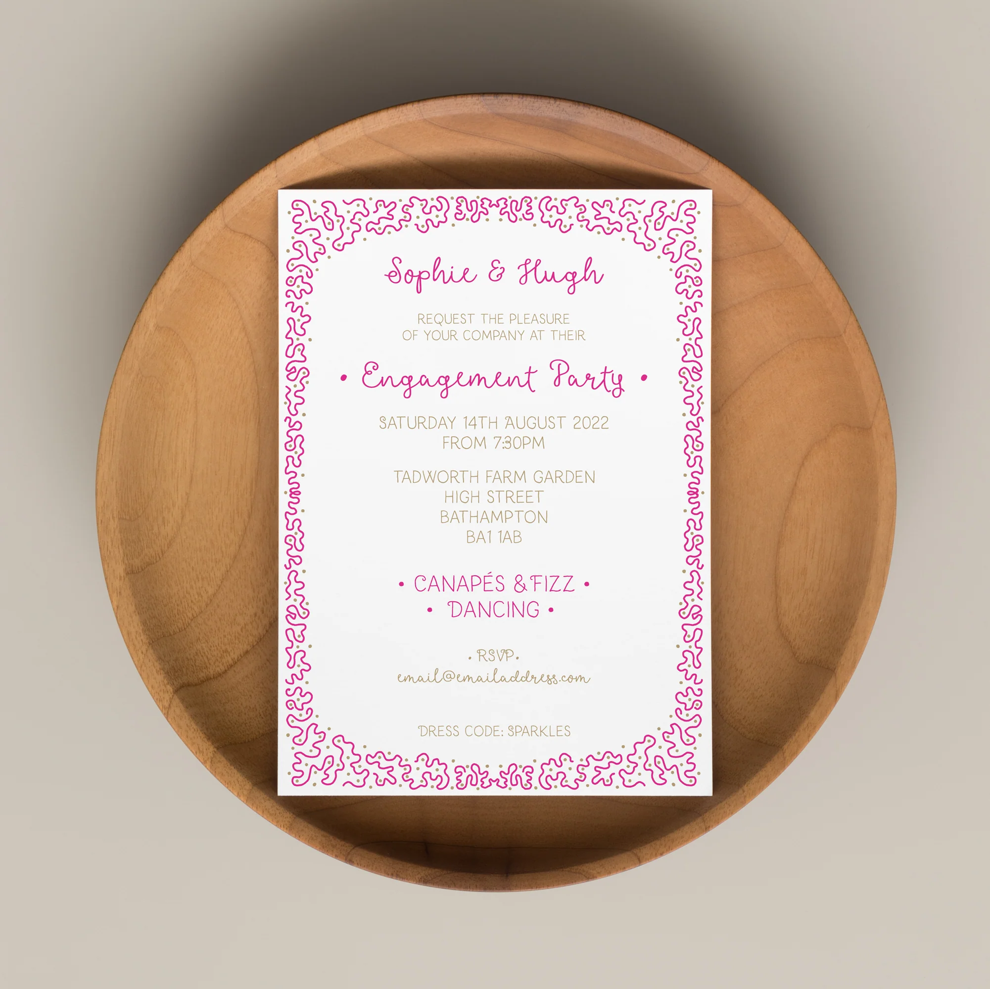 Girly Curlies Invitation