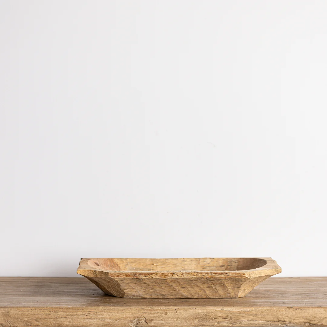Natural Dough Bowl With Handles