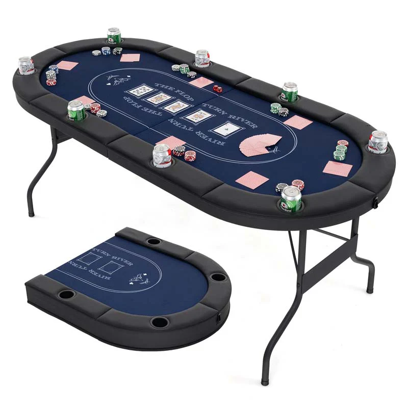 8-Player Foldable Poker Table, 72