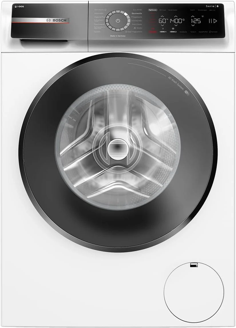 BOSCH WAN28127 Waschmaschine Serie 4, Frontlader mit 8kg Fassungsvermögen, 1400 UpM, Iron Assist, Active Water Plus, EcoSilence Drive, Speed Perfect, Weiß, 60cm