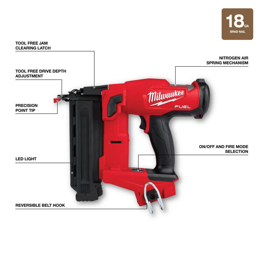 Kit combinat Milwaukee M18 FUEL 2025, fără perii, cu acumulator litiu-ion de 18 volți (10 scule), cu (2) baterii de 5,0 Ah, (1) încărcător, (2) genți de scule