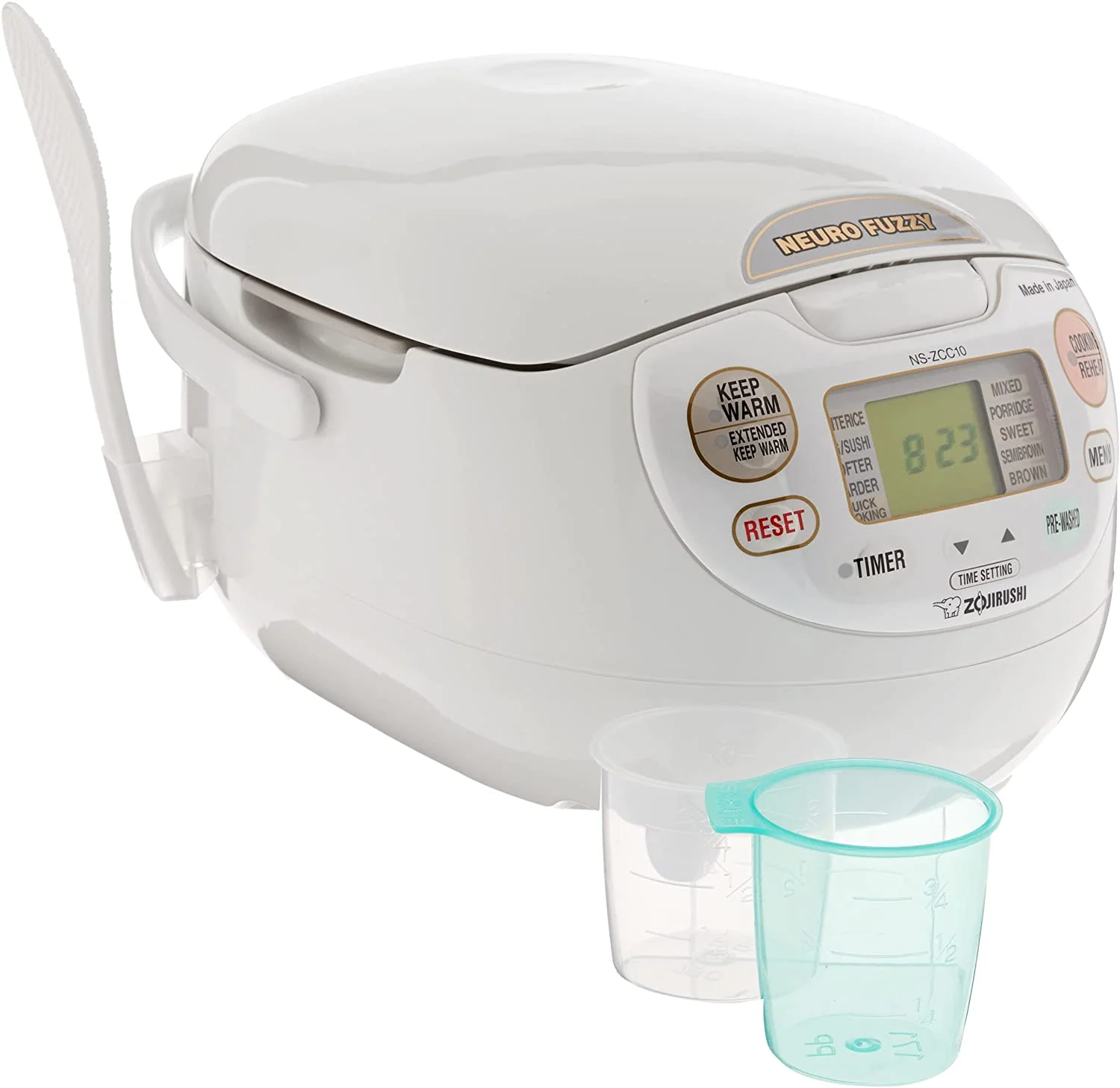 Zojirushi, Neuro Fuzzy rizsfőző, Japán gyártmány, 5,5 csészés, prémium fehér