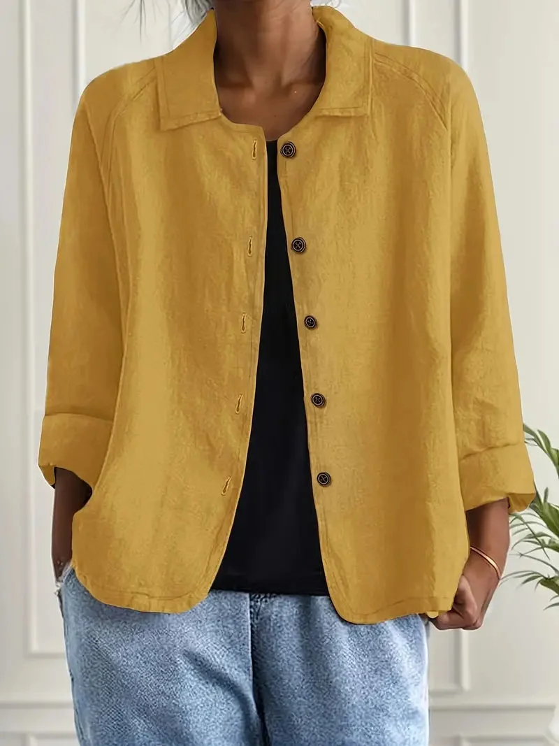 Women��s Lightweight Button Front Jacket Casual Summer Style