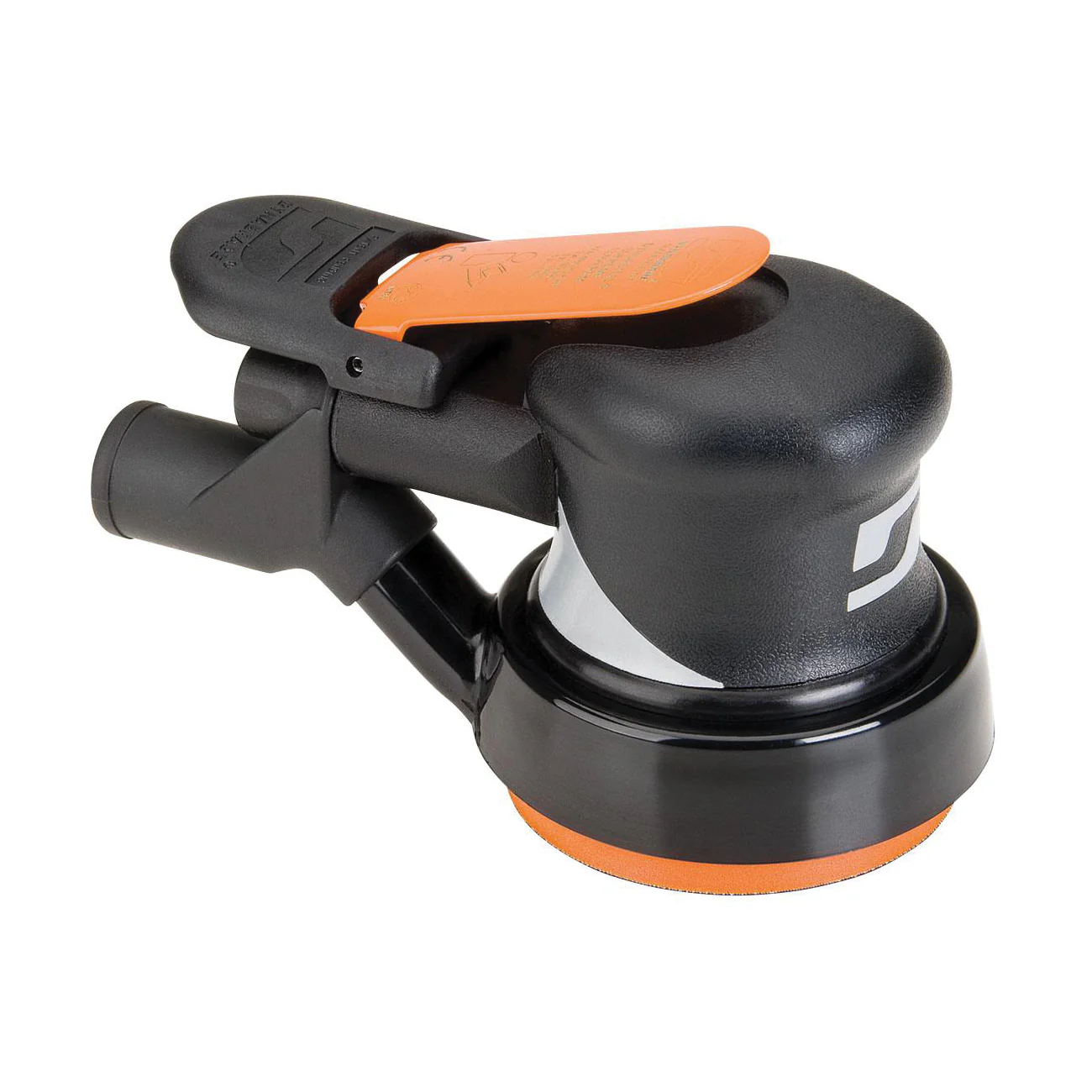 Dynabrade Silver Supreme 56874  ~  3-1/2 Inch Diameter Central Vacuum Dynorbital Supreme Random Orbital Sander .28 Hp 12000 Rpm 3/8 Inch Diameter Orbit