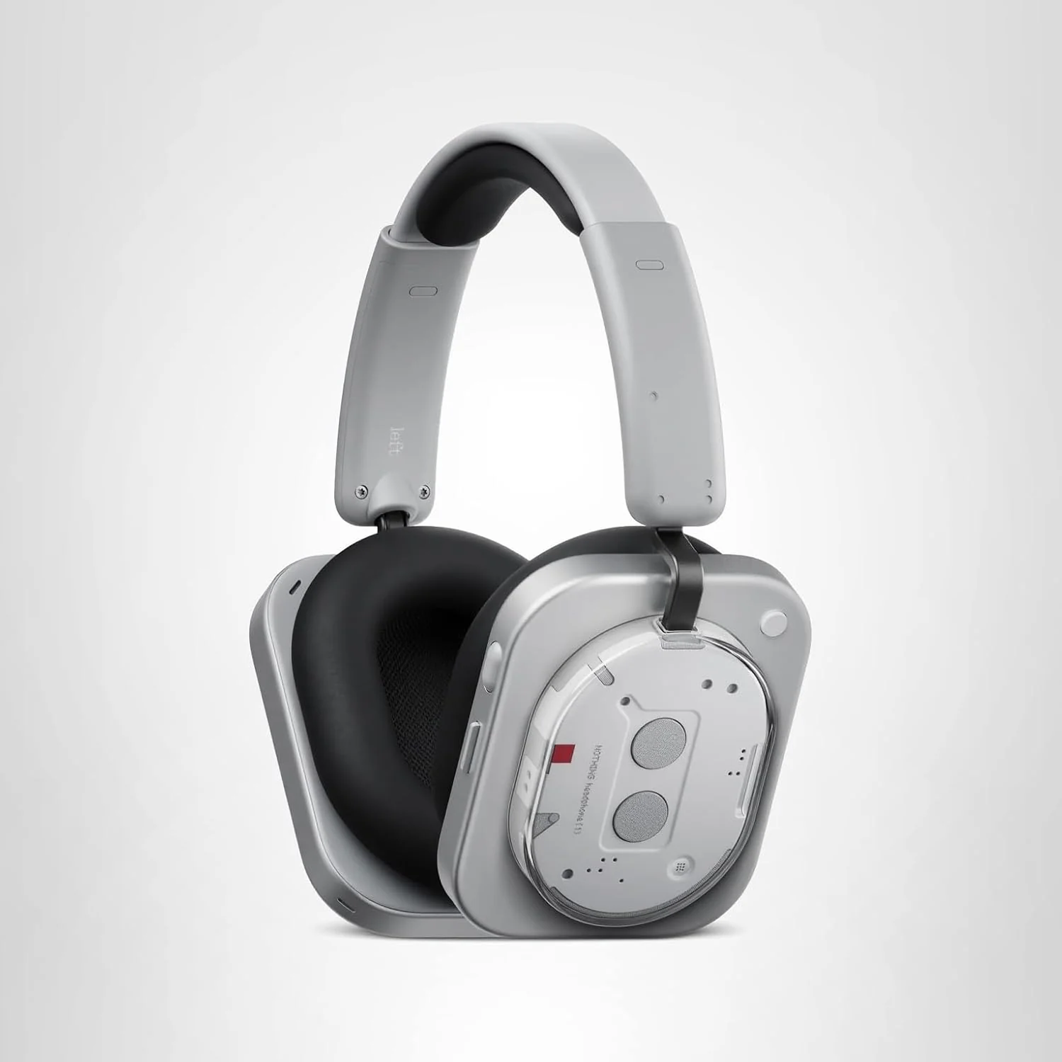 Nothing Headphone (1) Wireless On-Ear Headphones with Active Noise Cancellation, Up to 80h Battery, Hi-Res, Space Audio, Waterproof – White