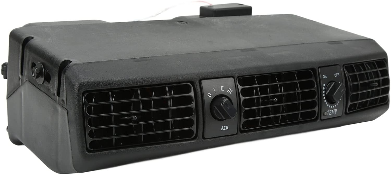 Focket Universelles Under Dash Klimaanlagen Verdampfer Kit, 360 CFM 3 Gang Kühlleistung 18853 BTU, 32 Pass 4 Wege Spule Universal Klimaanlage für Oldtimer, Wohnmobile (12V)