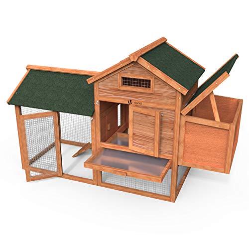 VOUNOT Pollaio in Legno, Pollaio da Giardino per Galline Ovaiole da Esterno : Amazon.it: Commercio, Industria e Scienza