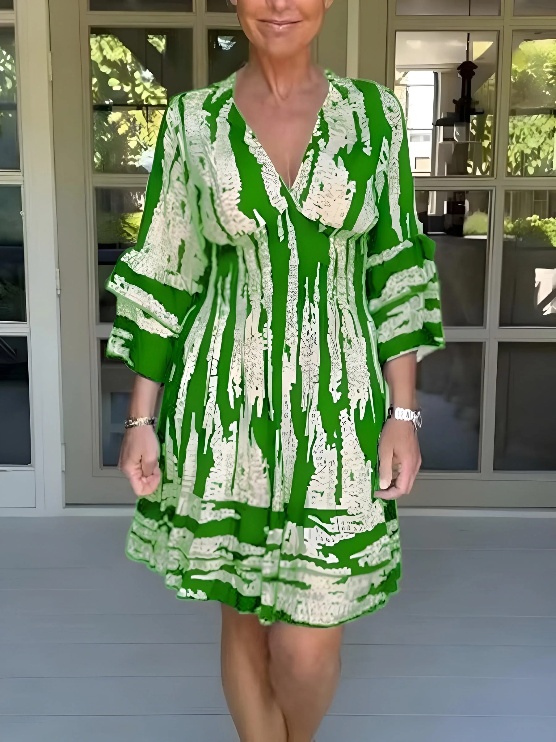 Womena??s Elegant Flowing Summer Dress Lightweight Silhouette