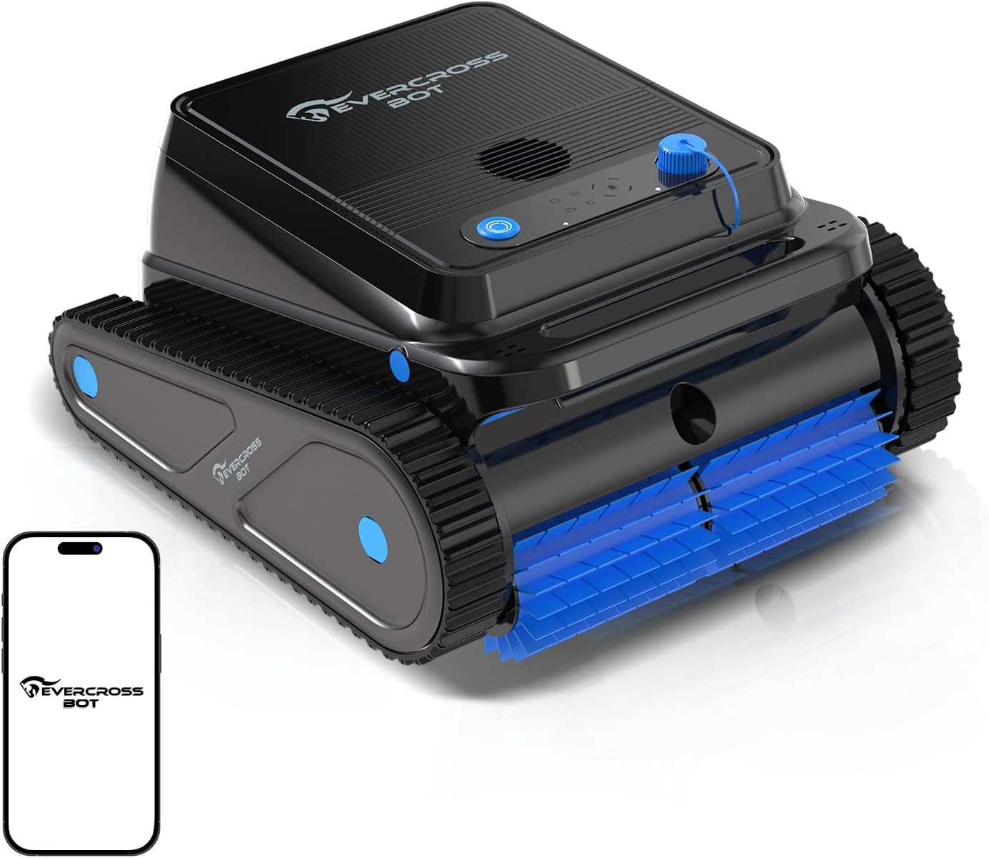 EVERCROSS BOT U8 Robot Piscine Fond et Parois, Robot Piscine sans Fil avec Nettoyage de la Ligne d