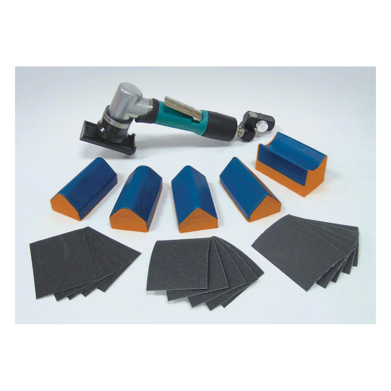 Dynabrade Dynafine 58010  ~  Dynafine Backsplash Sander Versatility Kit .12 Hp 7 Degree Offset 13000 Rpm 1/32 Inch (1 mm) Diameter Orbit Rear Exhaust