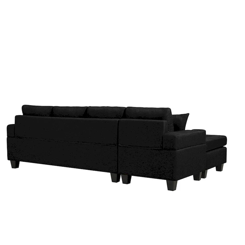 Sectional Sofa Living Room with L Shape Chaise Lounge and cup holder