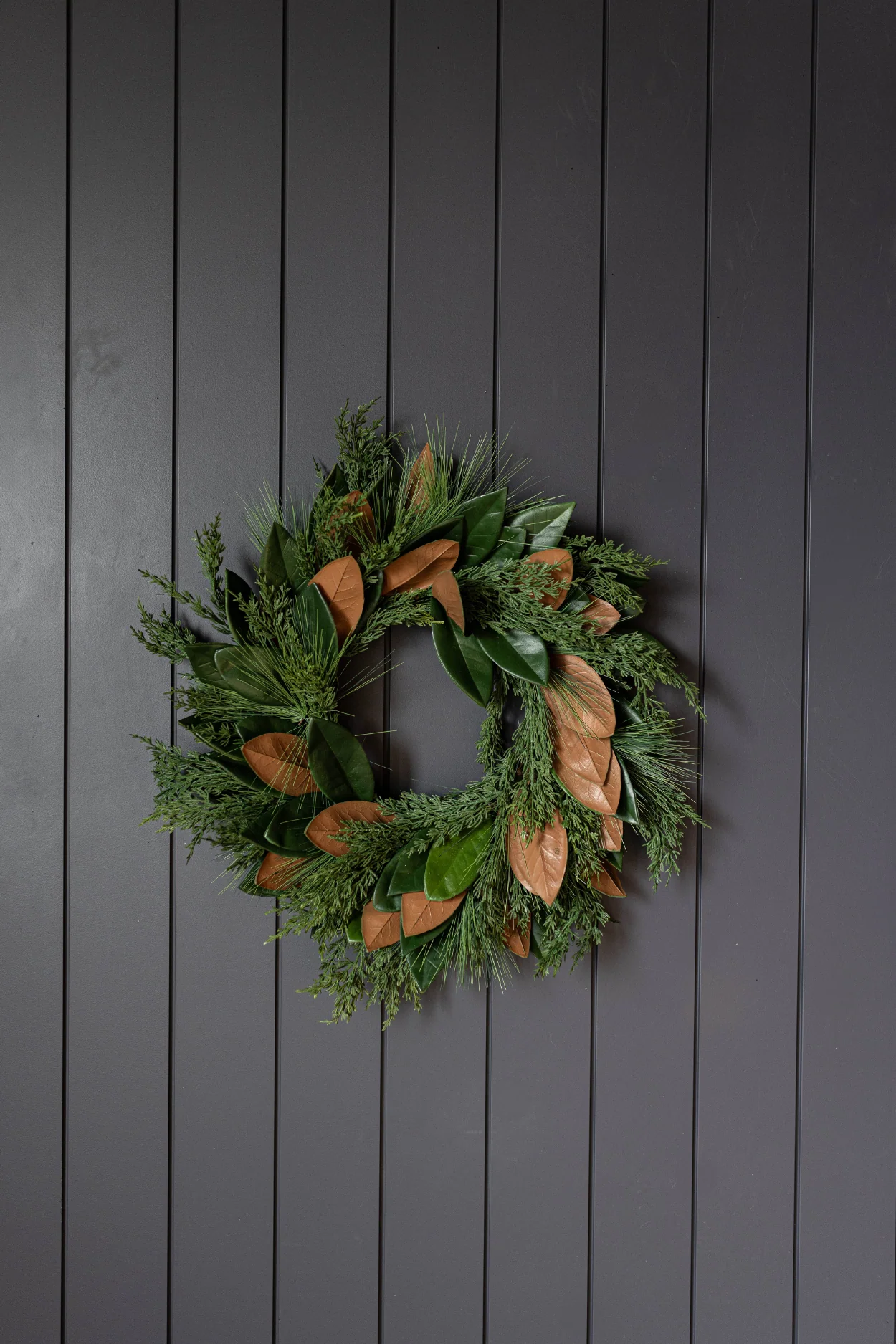 Magnolia Norfolk Cypress Mixed Real Touch Wreath - 24
