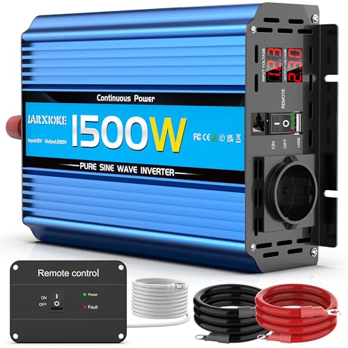 1500W/3000W Inverter 12v 220v Onda Pura Invertitore di Potenza 12v 220V/230V Trasformatore di Potenza Convertitore   Telecomando & USB & EU Presa per Auto Camper Barca : Amazon.it: Elettronica
