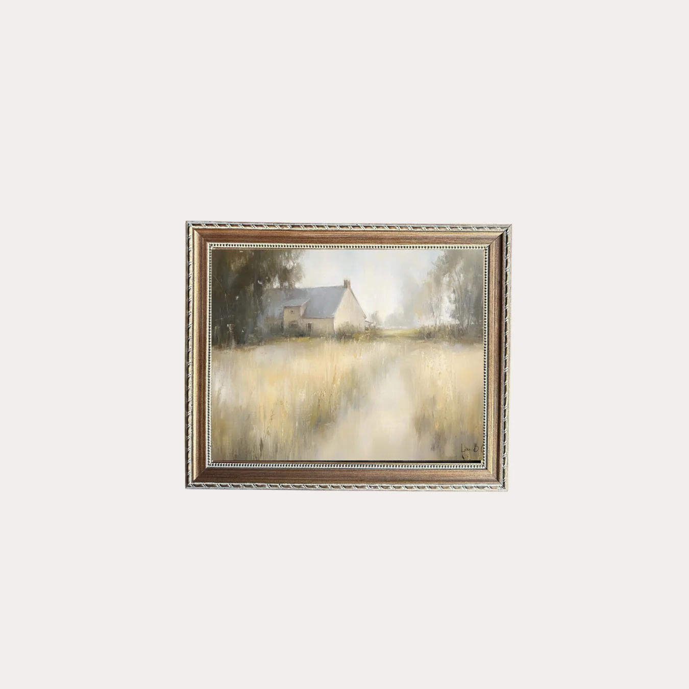 Le Chemin Du Retour | French Country Brass Inspired Gold Framed Art