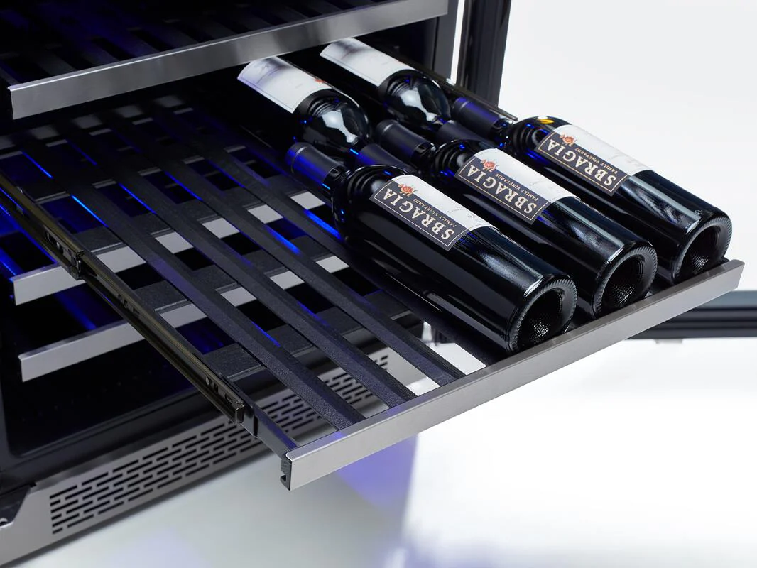 Zephyr 24'' Stainless Steel Dual Zone Wine Cooler 15.25 Cu. Ft.