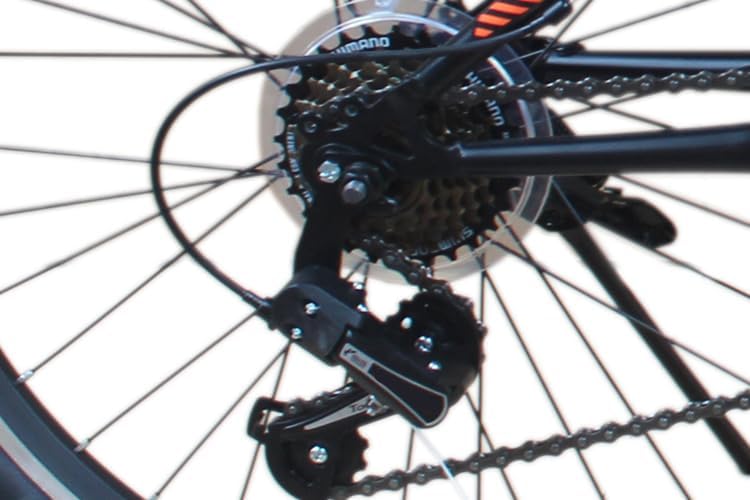 Talson 24 Zoll Mountainbike Fahrrad MIT GABELFEDERUNG & Beleuchtung 21-Gang Faster BBO
